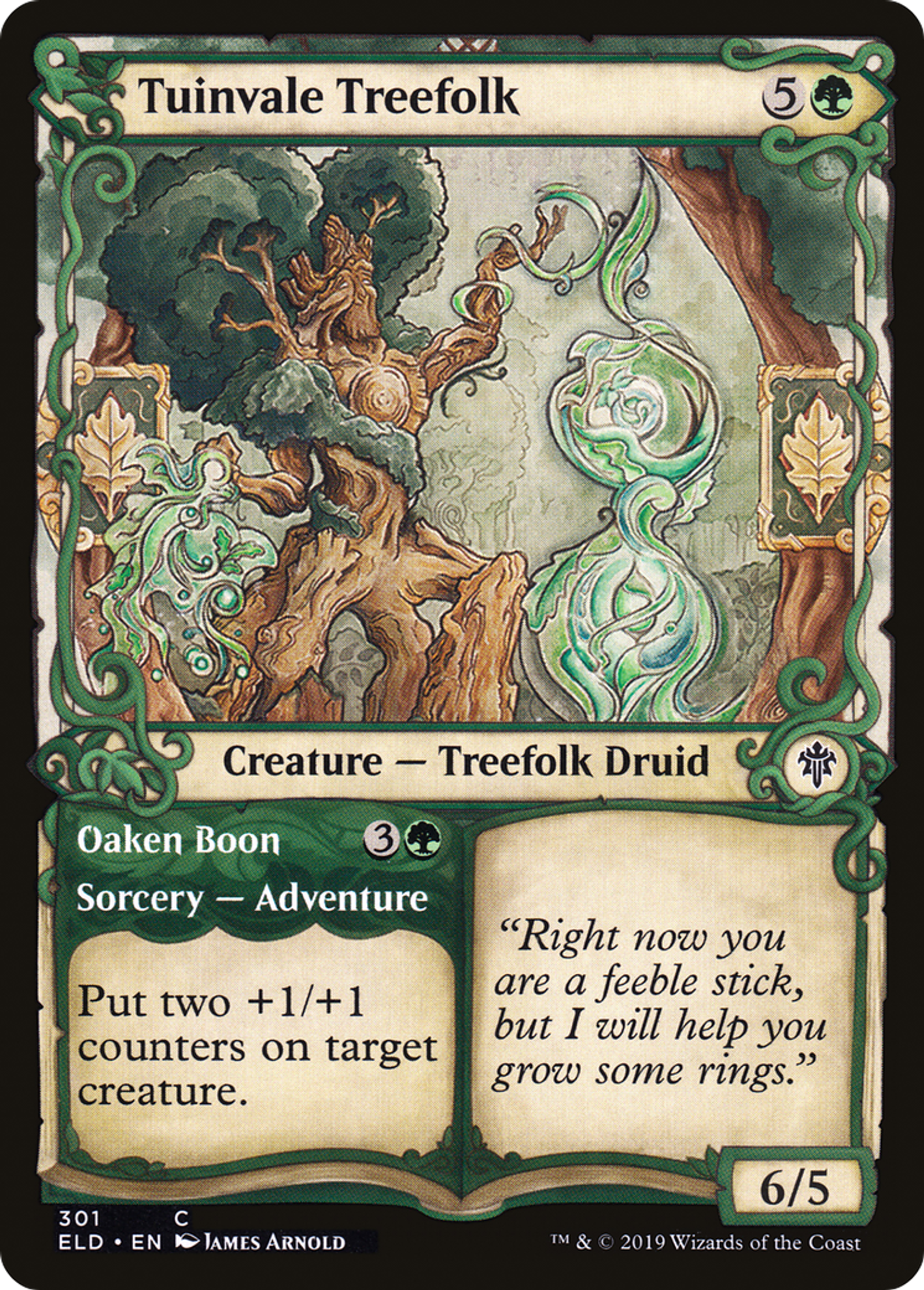 Tuinvale Treefolk // Oaken Boon — Throne of Eldraine — Magic: The Gathering