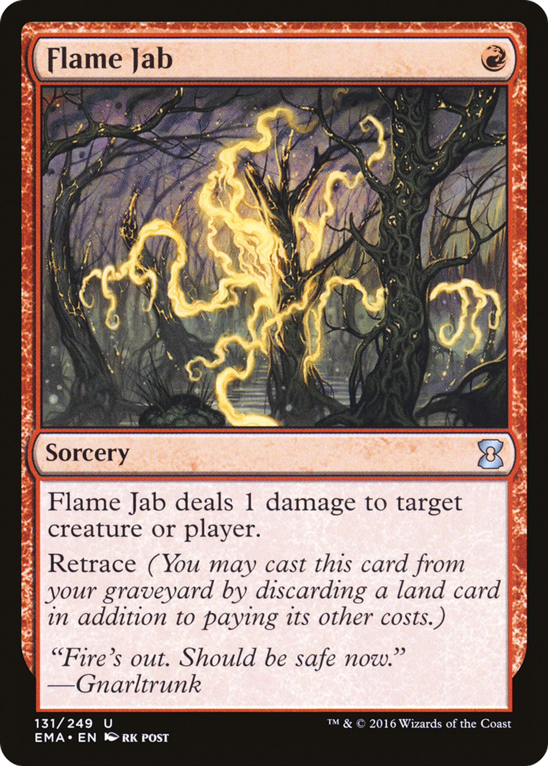 Flame Jab — Eternal Masters — Magic: The Gathering