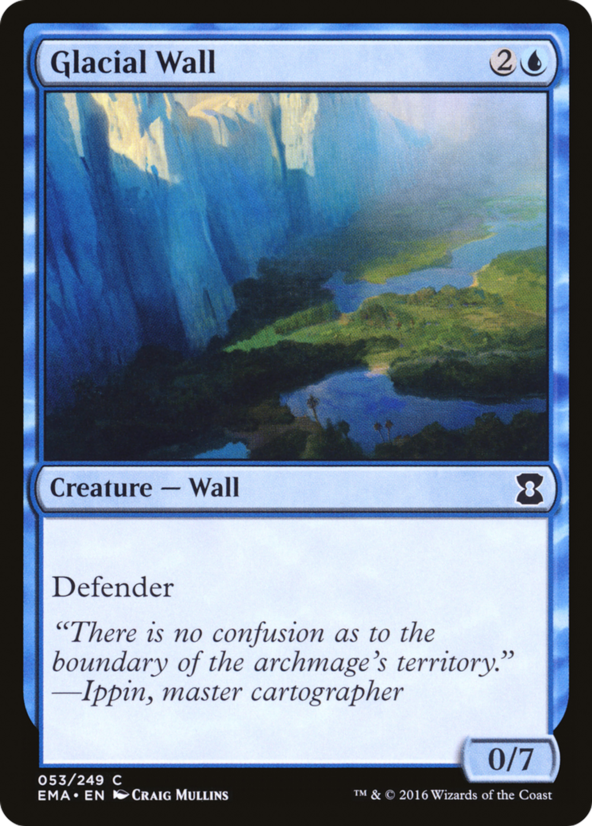 Glacial Wall — Eternal Masters — Magic: The Gathering