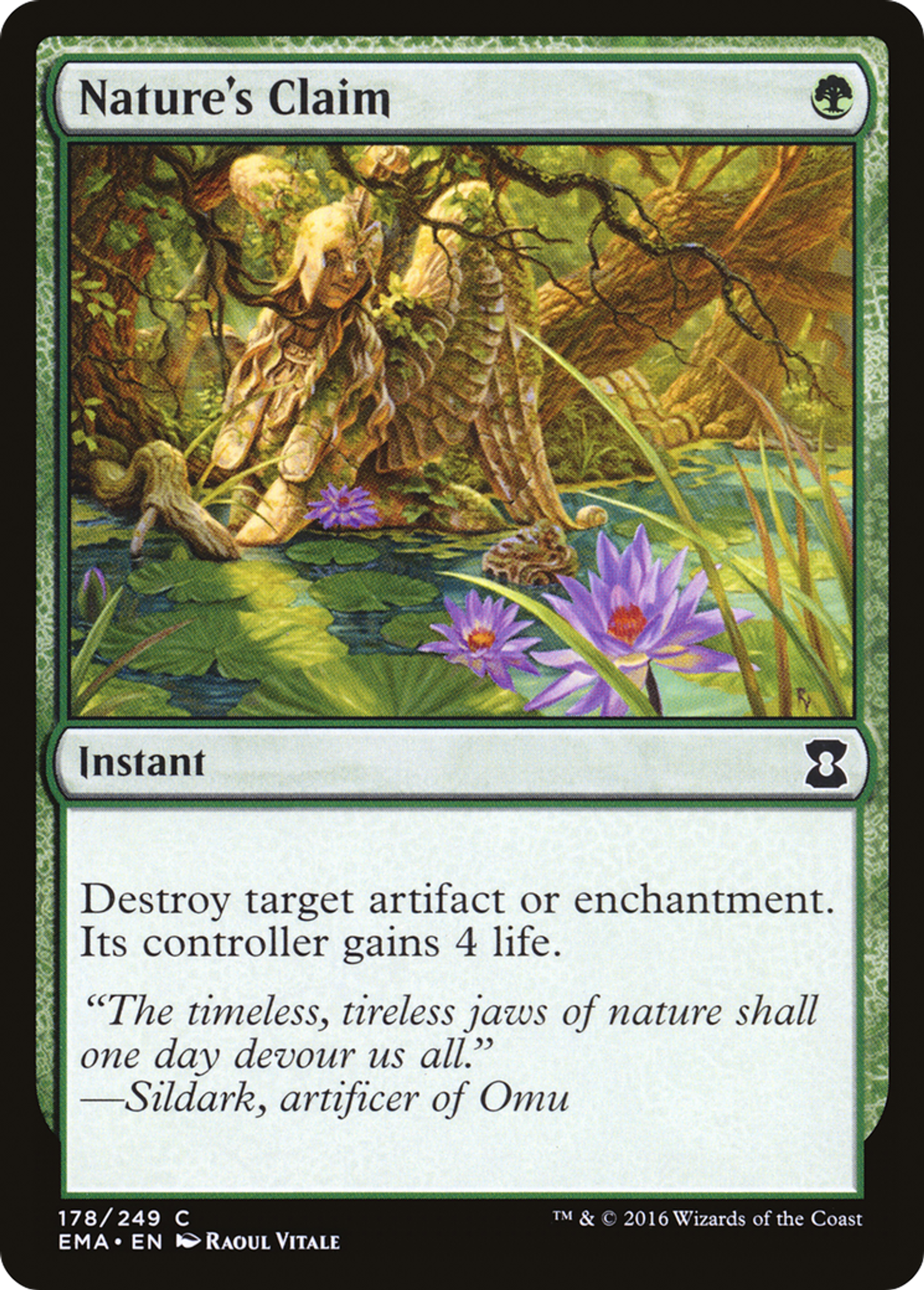 Nature's Claim — Eternal Masters — Magic: The Gathering