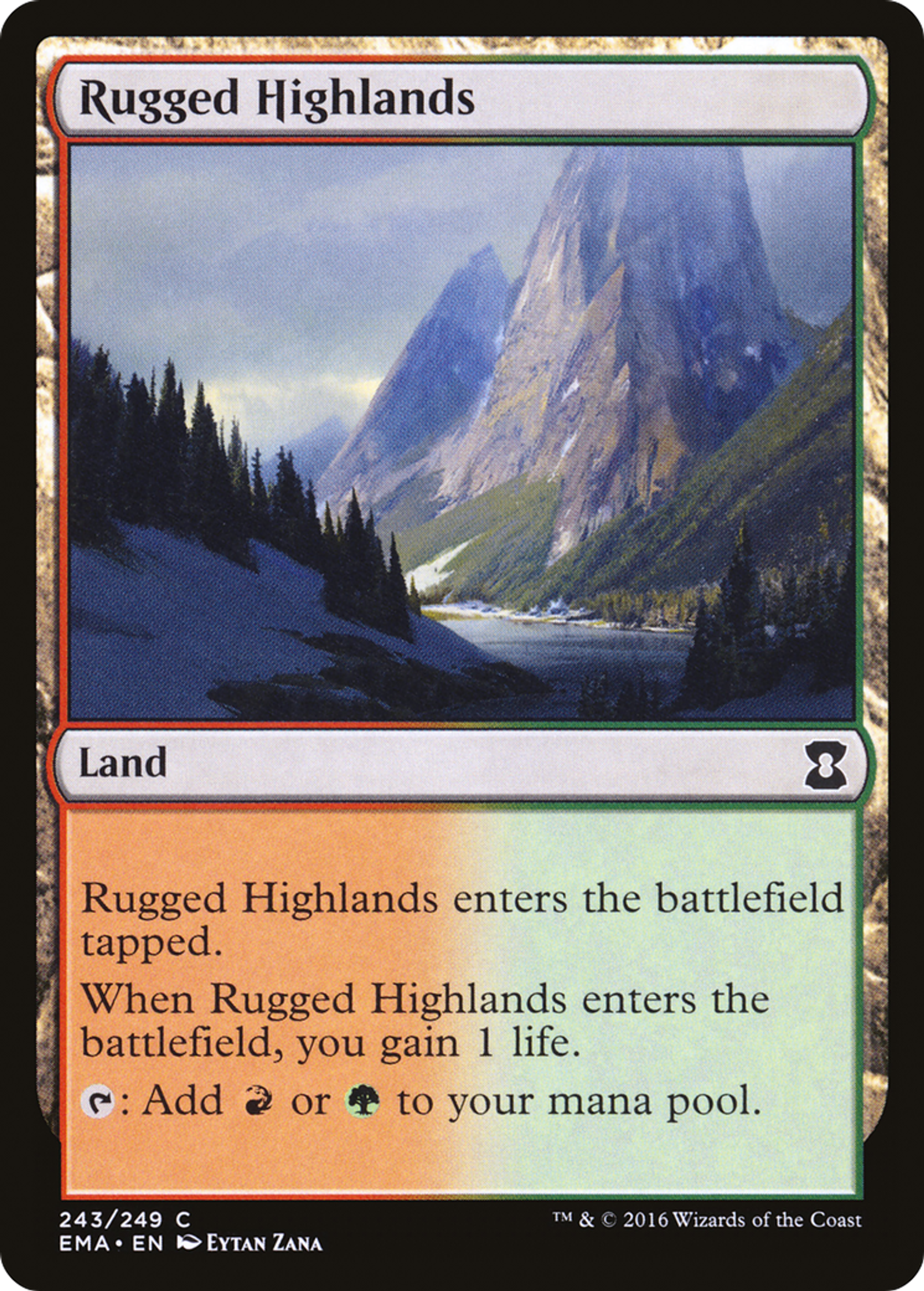 Rugged Highlands — Eternal Masters — Magic: The Gathering