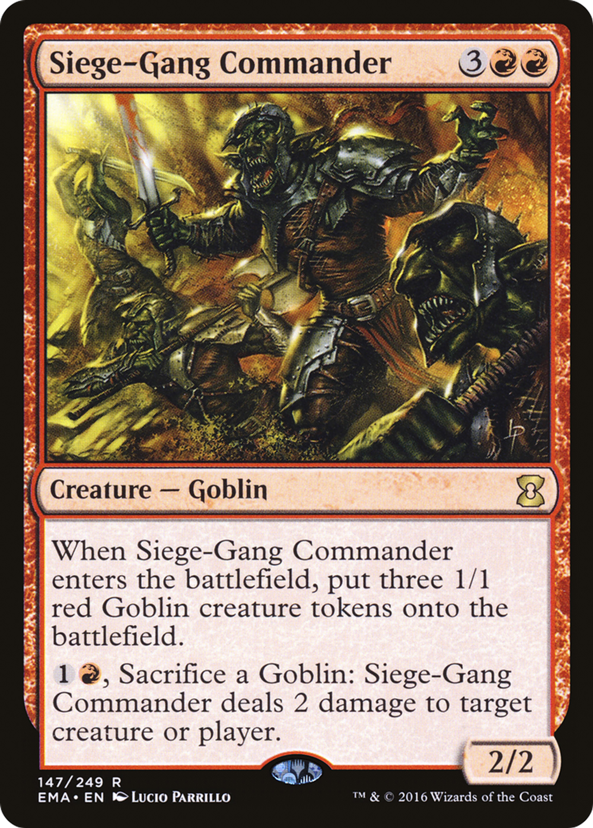 Siege-Gang Commander — Eternal Masters — Magic: The Gathering