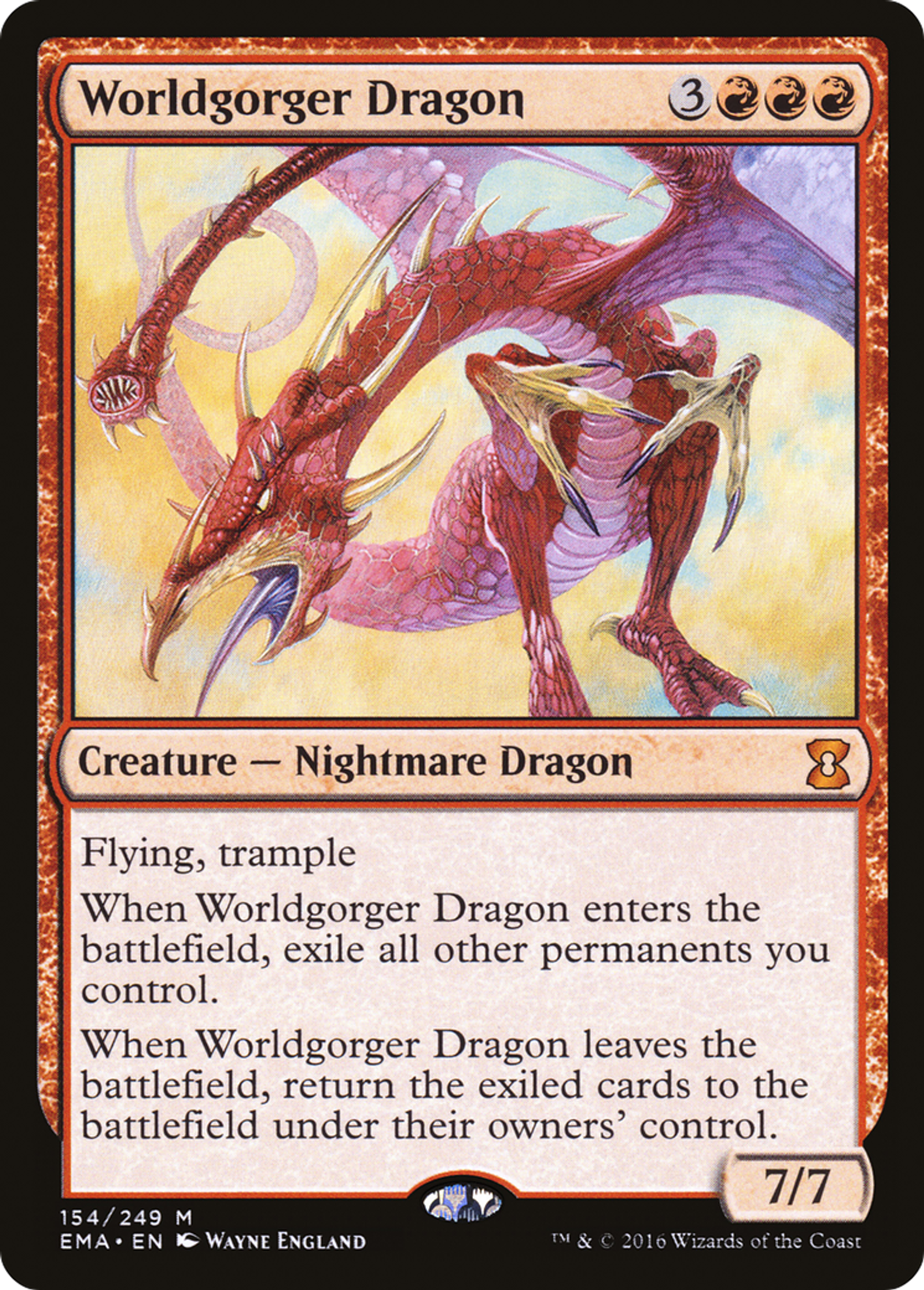 Dragon avaleur de mondes — Eternal Masters — Magic: The Gathering