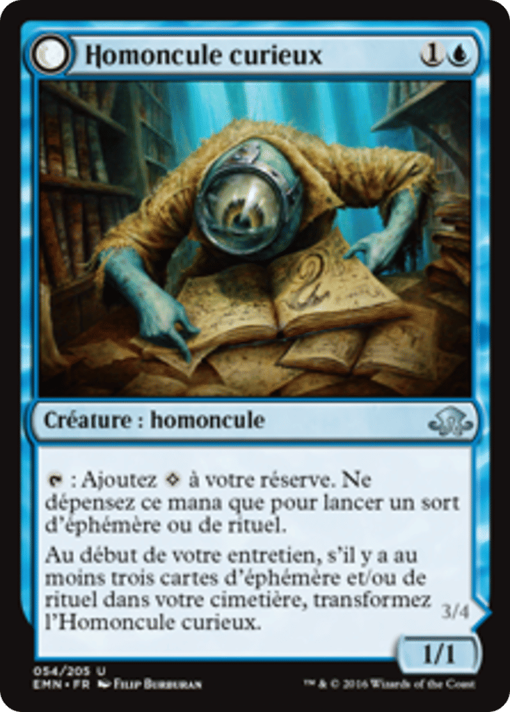 Homoncule curieux // Lecteur vorace — Eldritch Moon — Magic: The Gathering