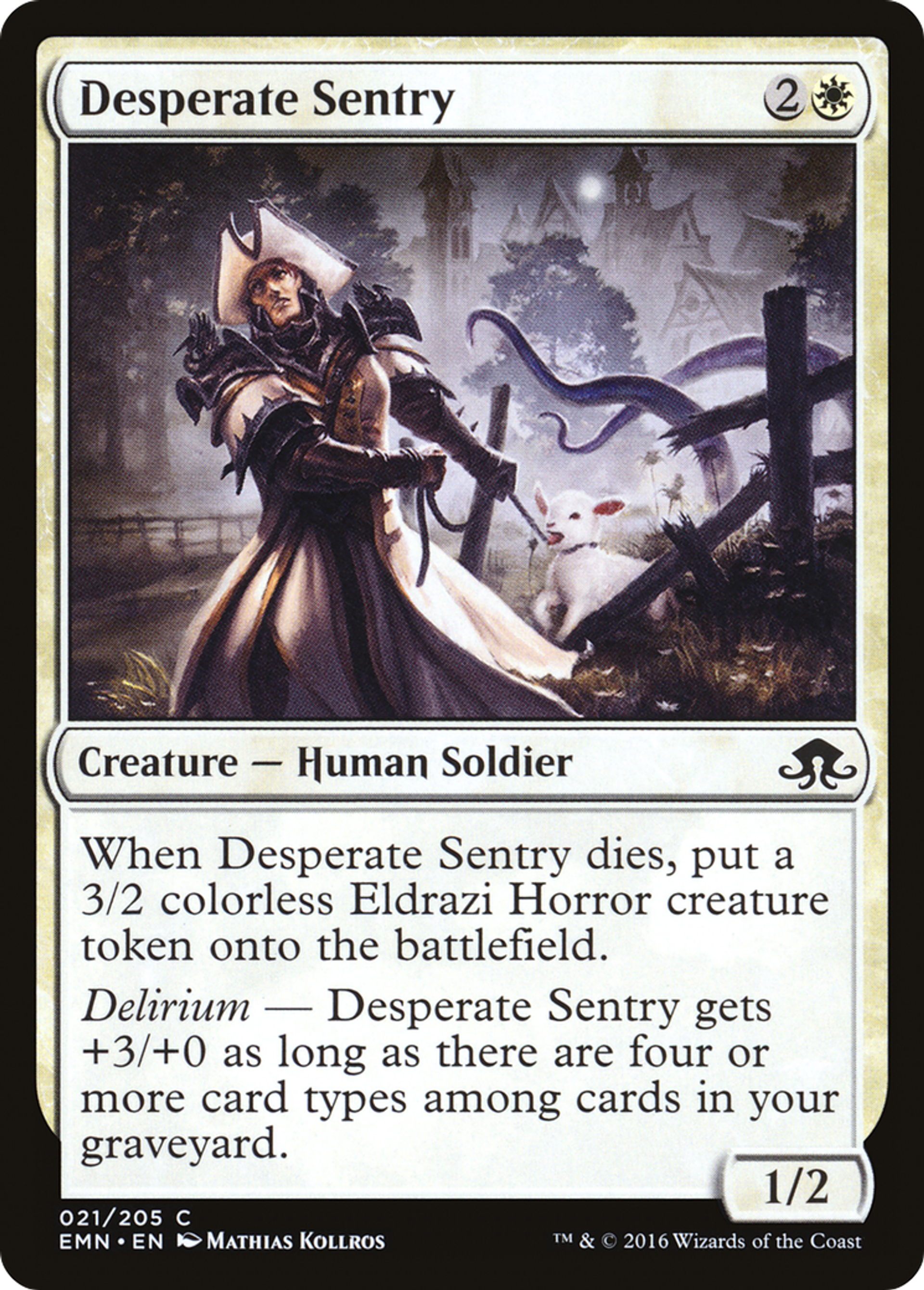 Sentinelle désespérée — Eldritch Moon — Magic: The Gathering