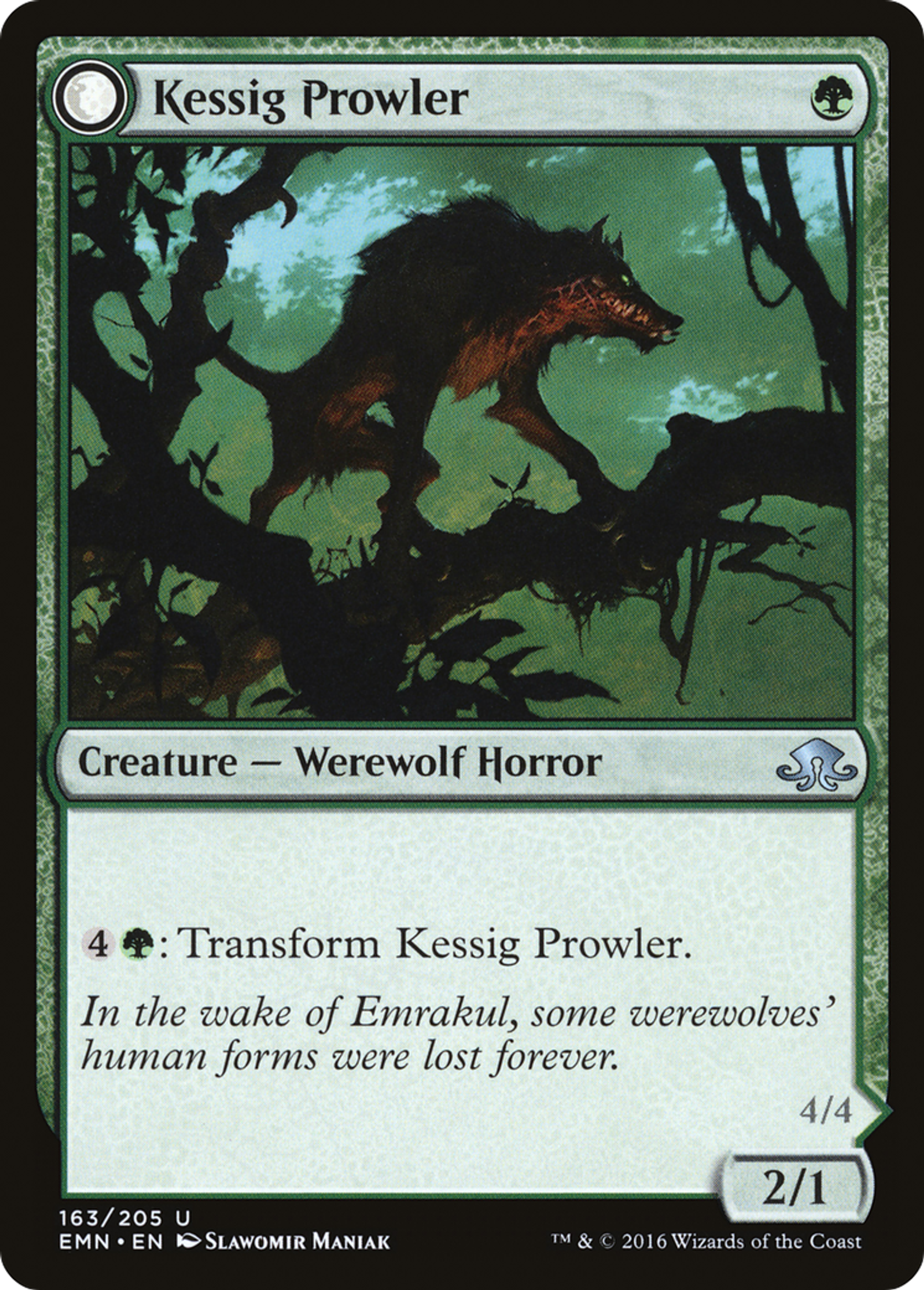 Kessig Prowler // Sinuous Predator — Eldritch Moon — Magic: The Gathering