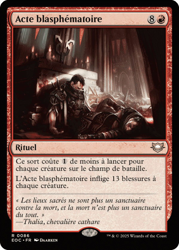 Acte blasphématoire — Edge of Eternities Commander — Magic: The Gathering