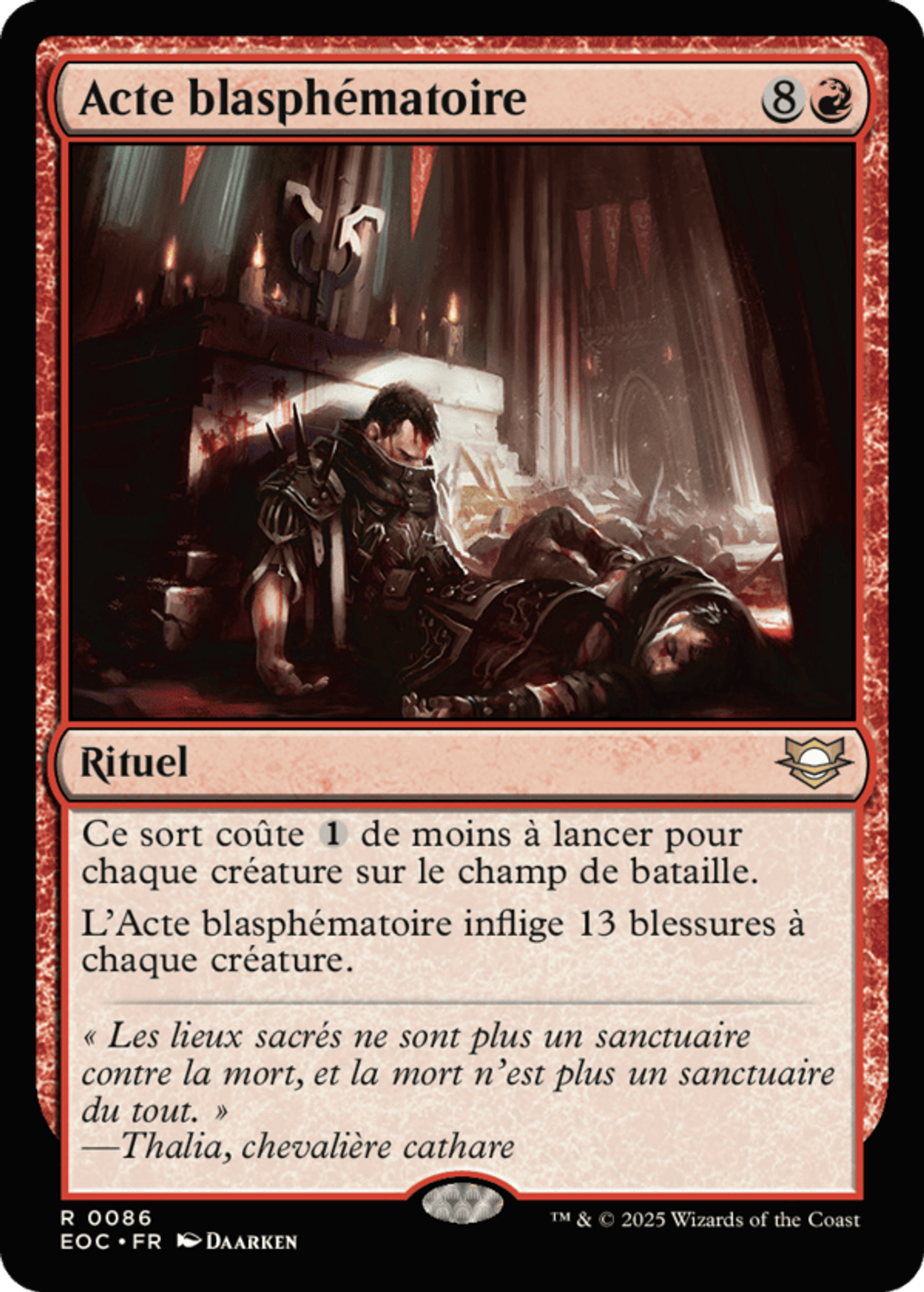 Acte blasphématoire — Edge of Eternities Commander — Magic: The Gathering