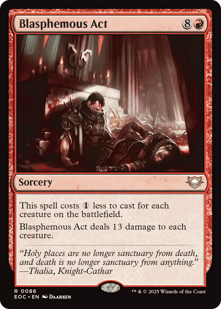 Blasphemous Act — Edge of Eternities Commander — Magic: The Gathering