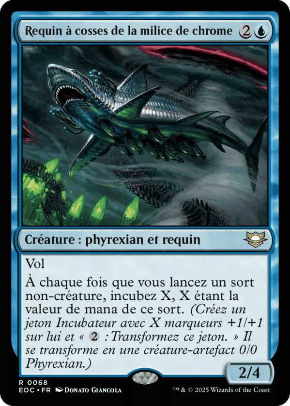 Requin à cosses de la milice de chrome — Edge of Eternities Commander — Magic: The Gathering