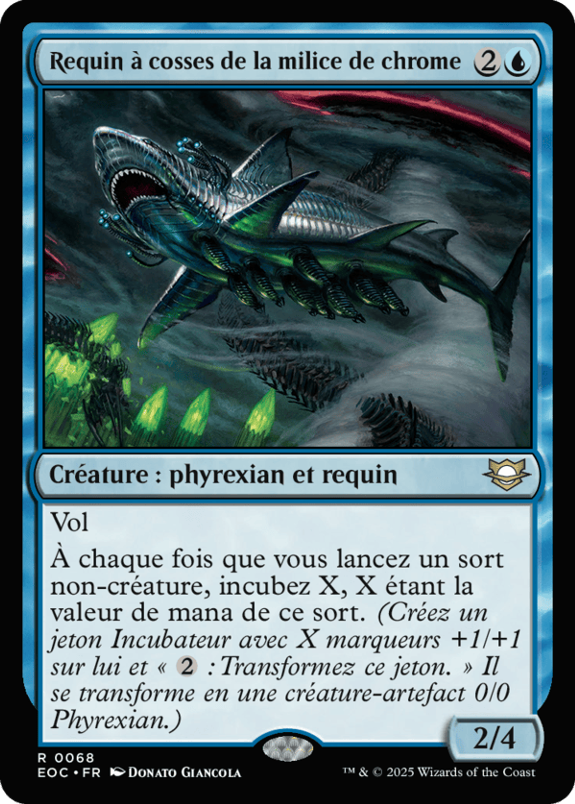 Requin à cosses de la milice de chrome — Edge of Eternities Commander — Magic: The Gathering