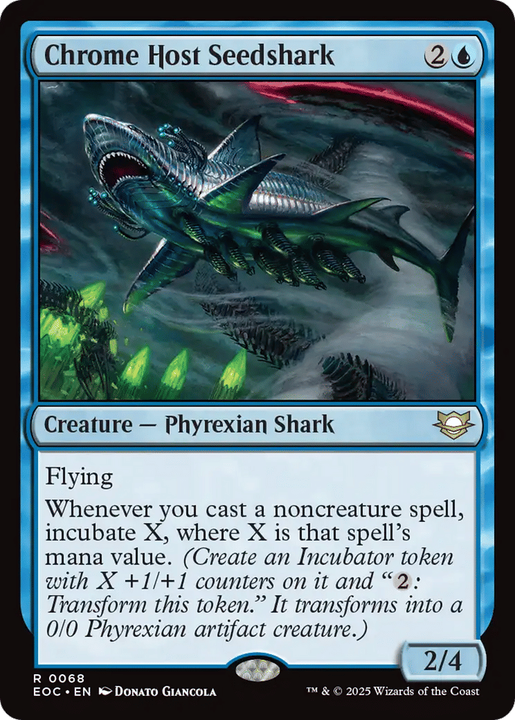 Chrome Host Seedshark — Edge of Eternities Commander — Magic: The Gathering