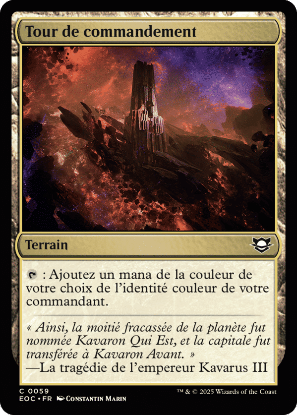 Tour de commandement — Edge of Eternities Commander — Magic: The Gathering