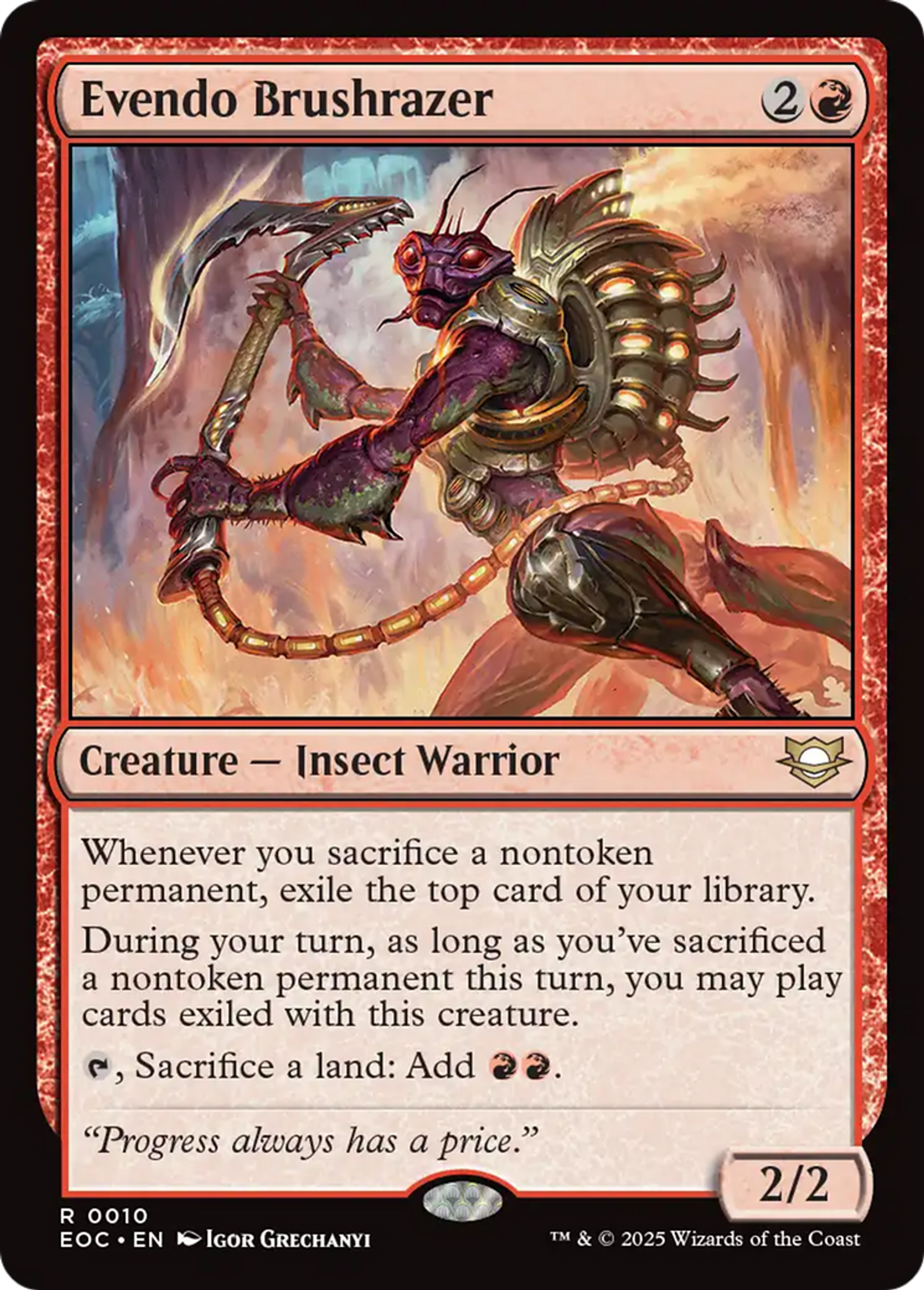 Evendo Brushrazer — Edge of Eternities Commander — Magic: The Gathering