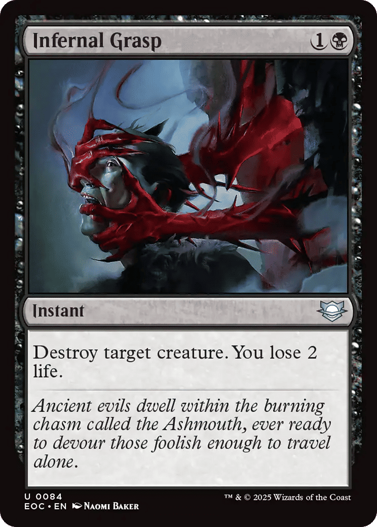 Infernal Grasp — Edge of Eternities Commander — Magic: The Gathering