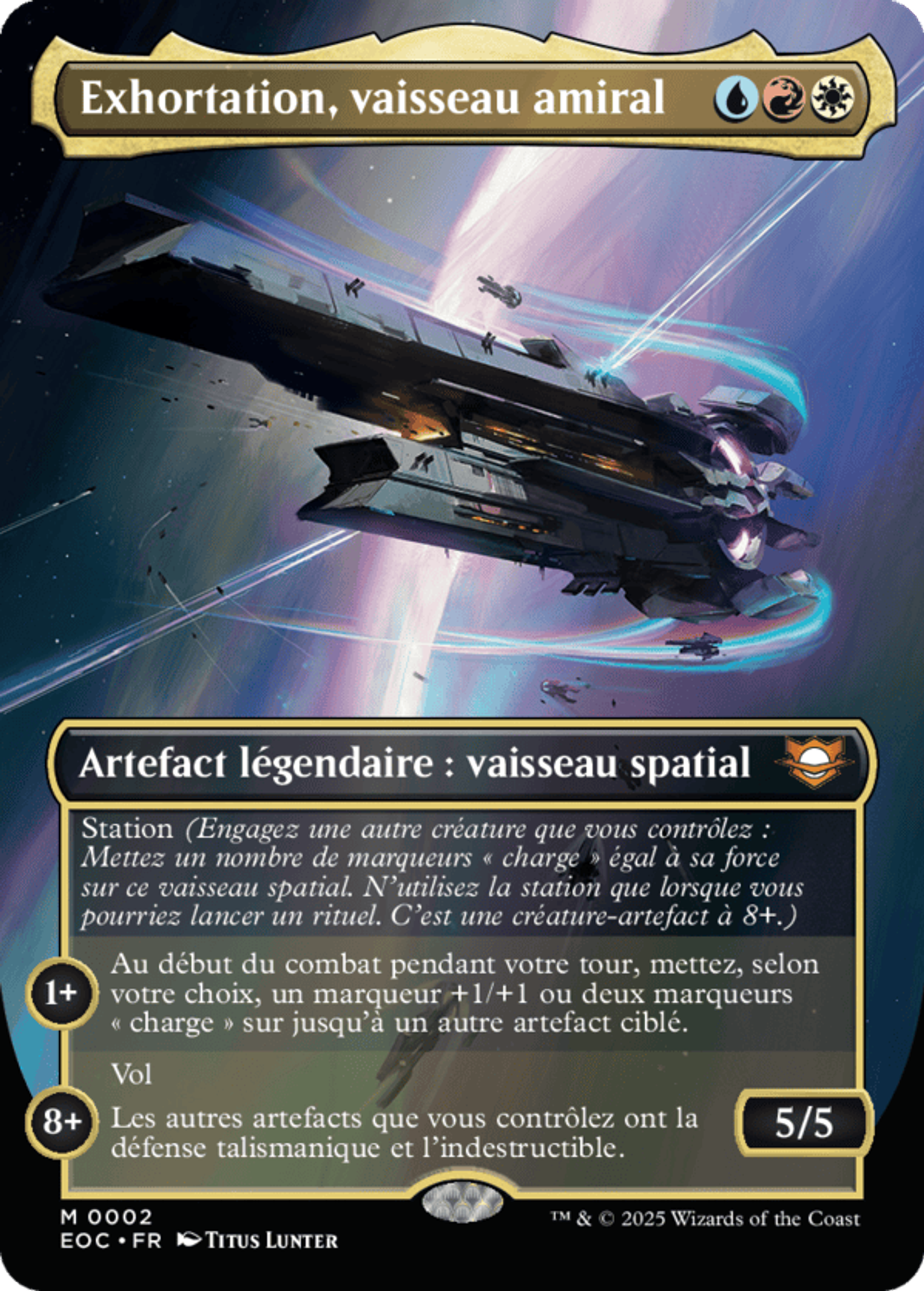Exhortation, vaisseau amiral — Edge of Eternities Commander — Magic: The Gathering
