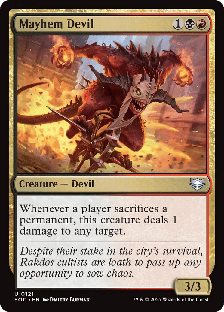 Mayhem Devil — Edge of Eternities Commander — Magic: The Gathering