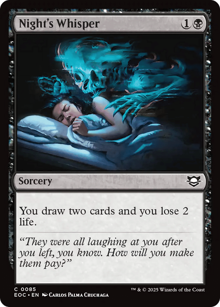 Night's Whisper — Edge of Eternities Commander — Magic: The Gathering