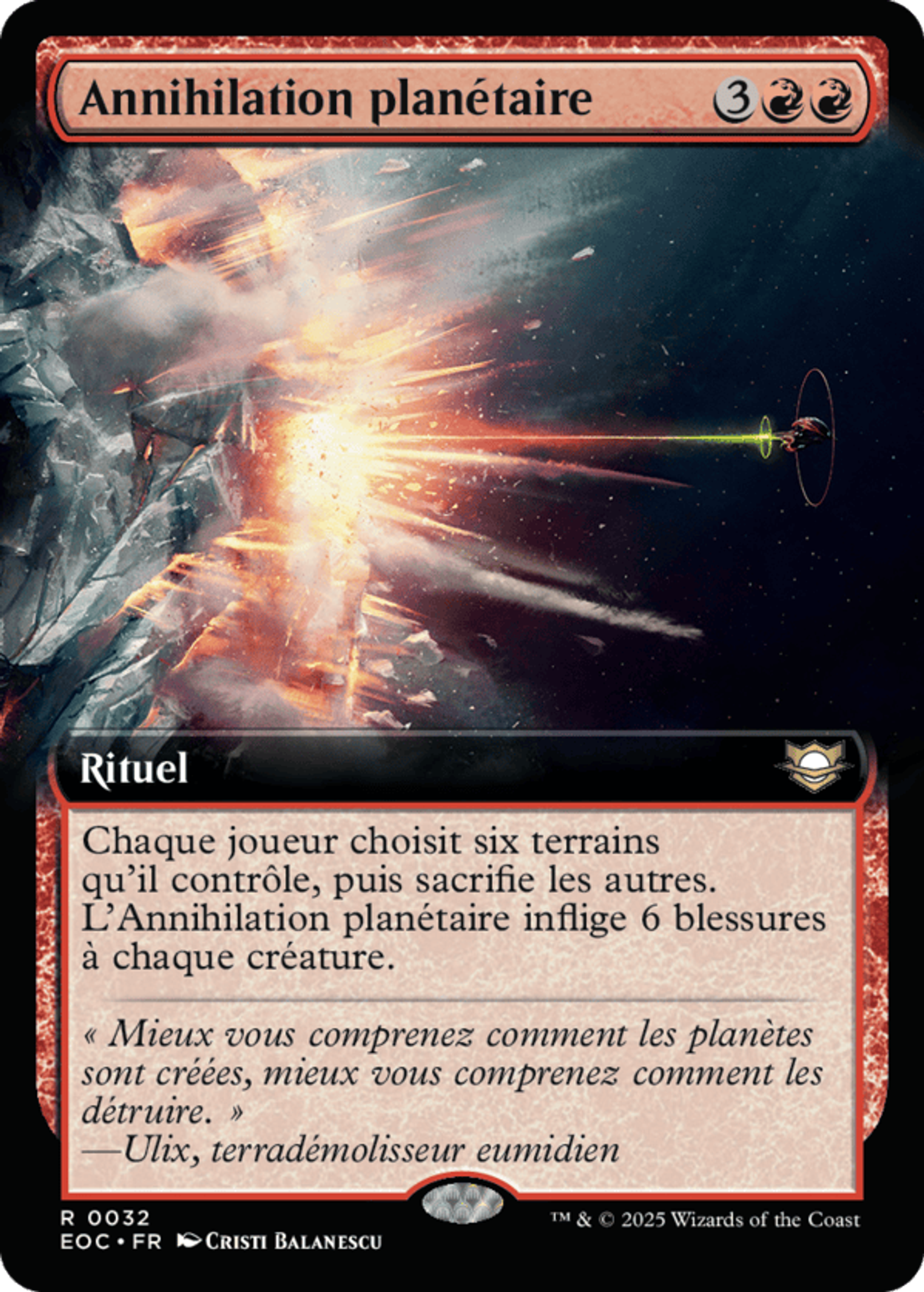 Annihilation planétaire — Edge of Eternities Commander — Magic: The Gathering