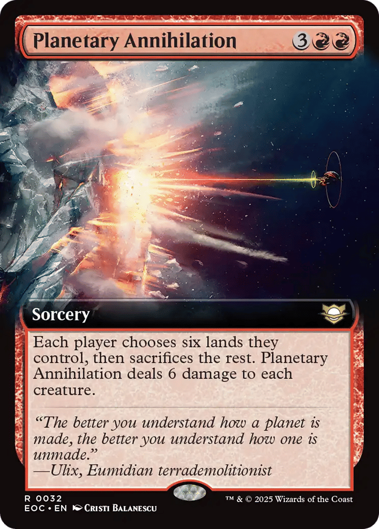 Planetary Annihilation — Edge of Eternities Commander — Magic: The Gathering