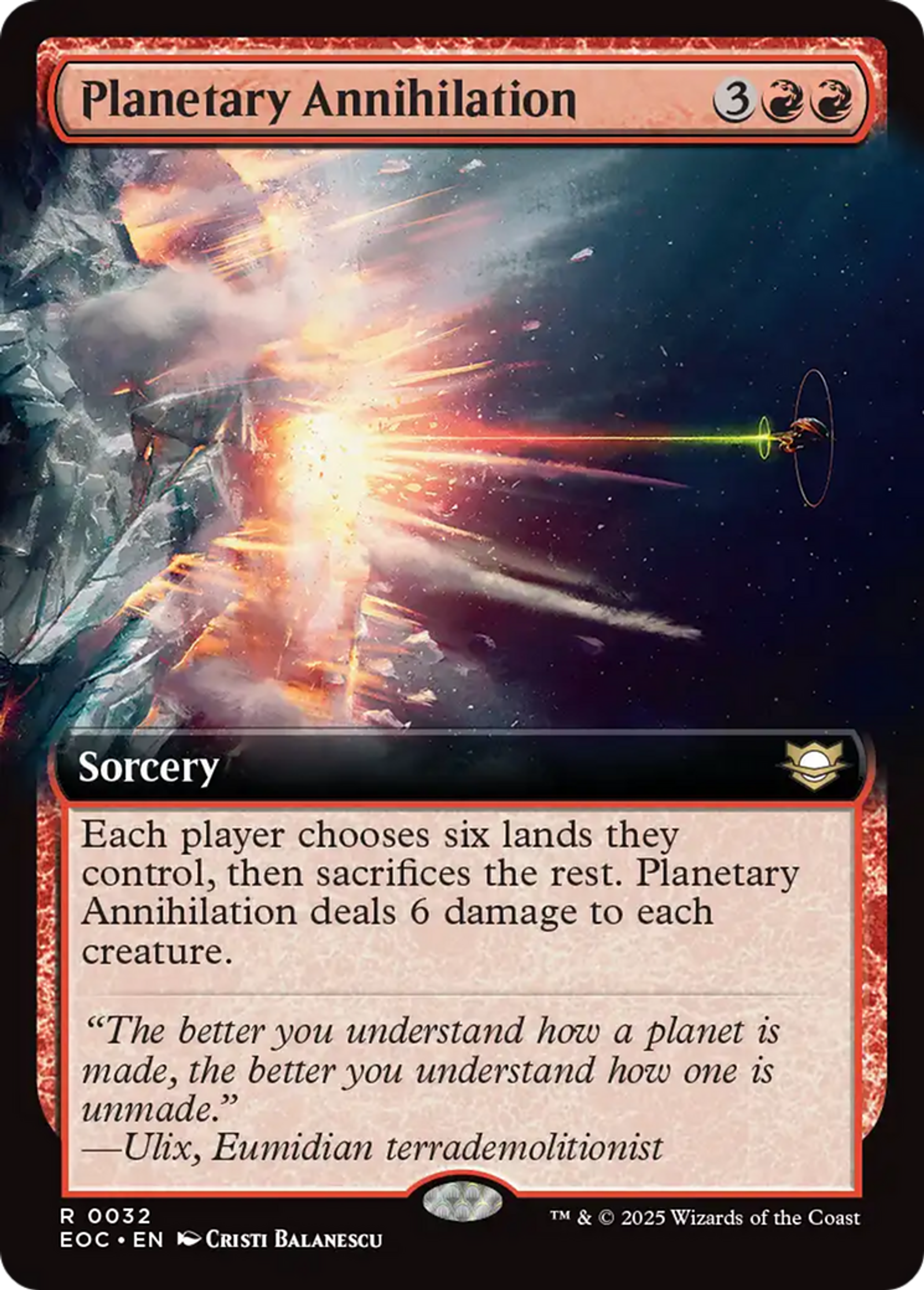 Planetary Annihilation — Edge of Eternities Commander — Magic: The Gathering