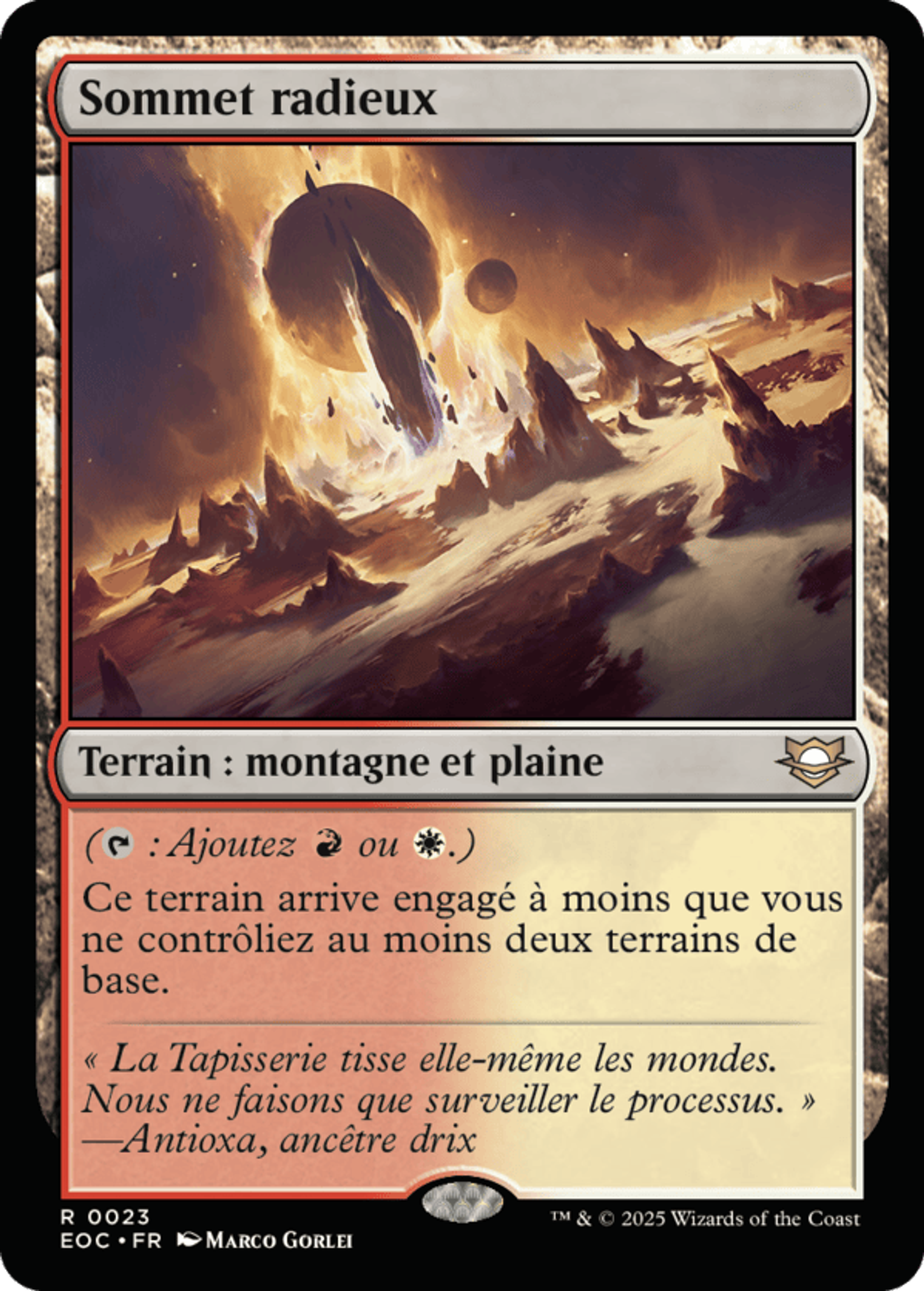Sommet radieux — Edge of Eternities Commander — Magic: The Gathering