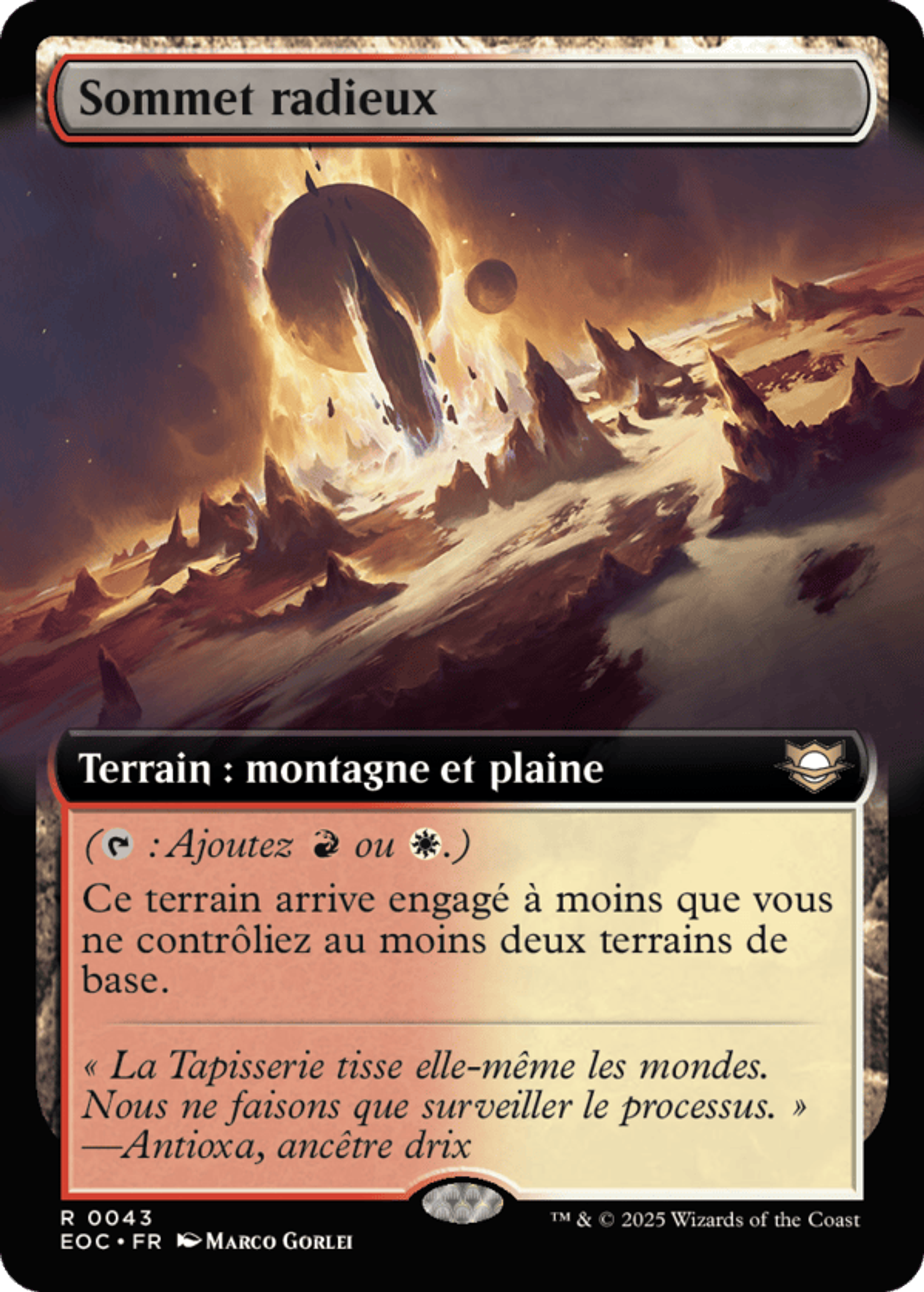 Sommet radieux — Edge of Eternities Commander — Magic: The Gathering
