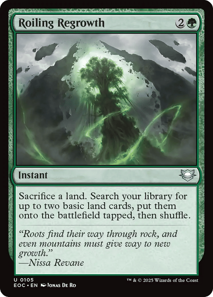 Roiling Regrowth — Edge of Eternities Commander — Magic: The Gathering