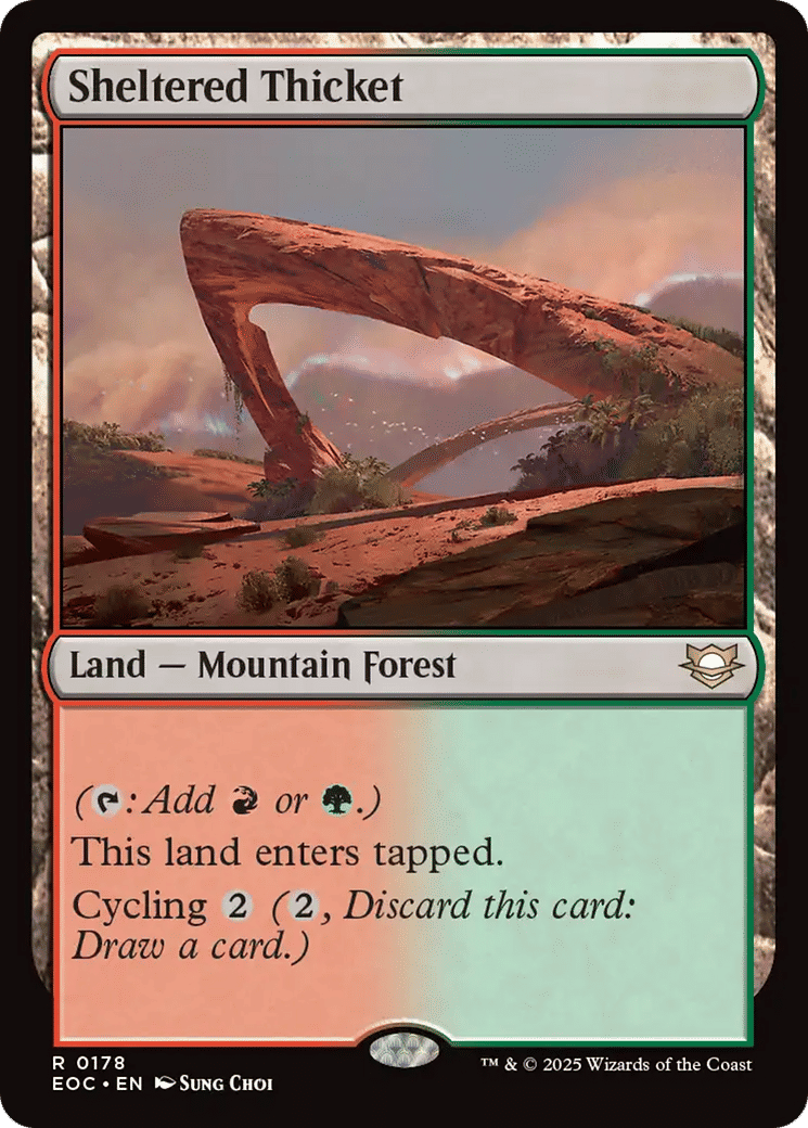 Sheltered Thicket — Edge of Eternities Commander — Magic: The Gathering
