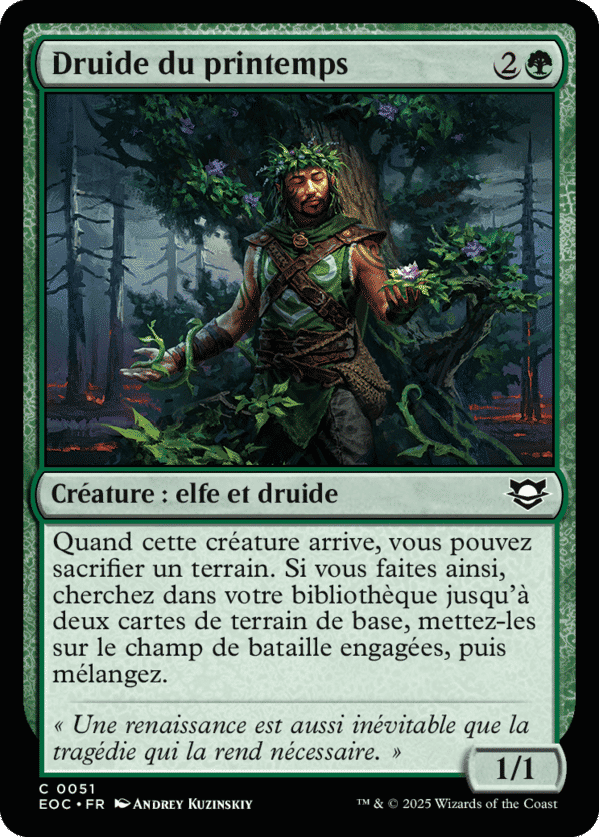 Druide du printemps — Edge of Eternities Commander — Magic: The Gathering