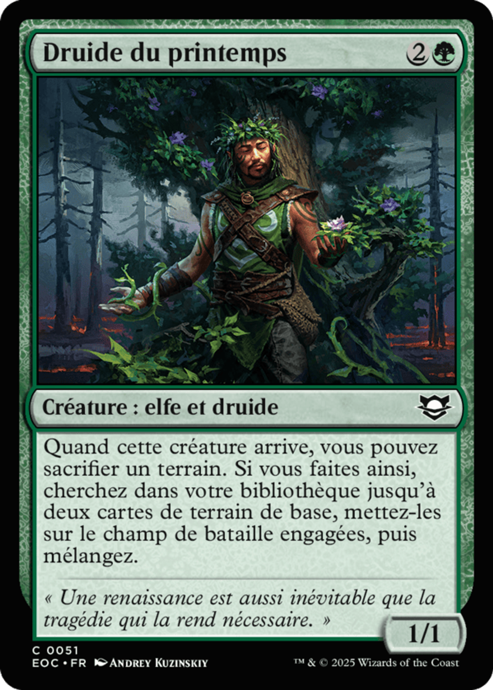 Druide du printemps — Edge of Eternities Commander — Magic: The Gathering