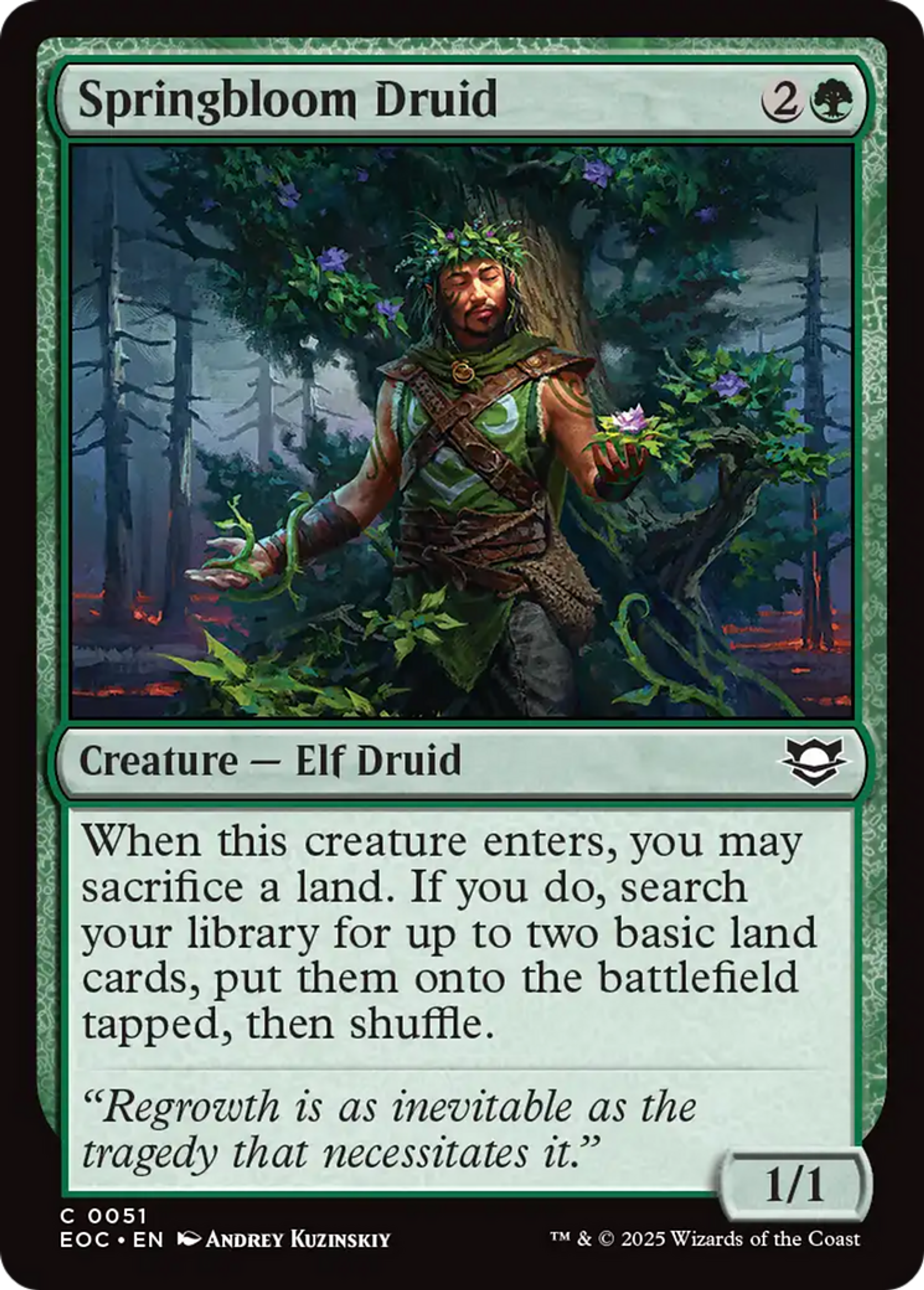 Springbloom Druid — Edge of Eternities Commander — Magic: The Gathering