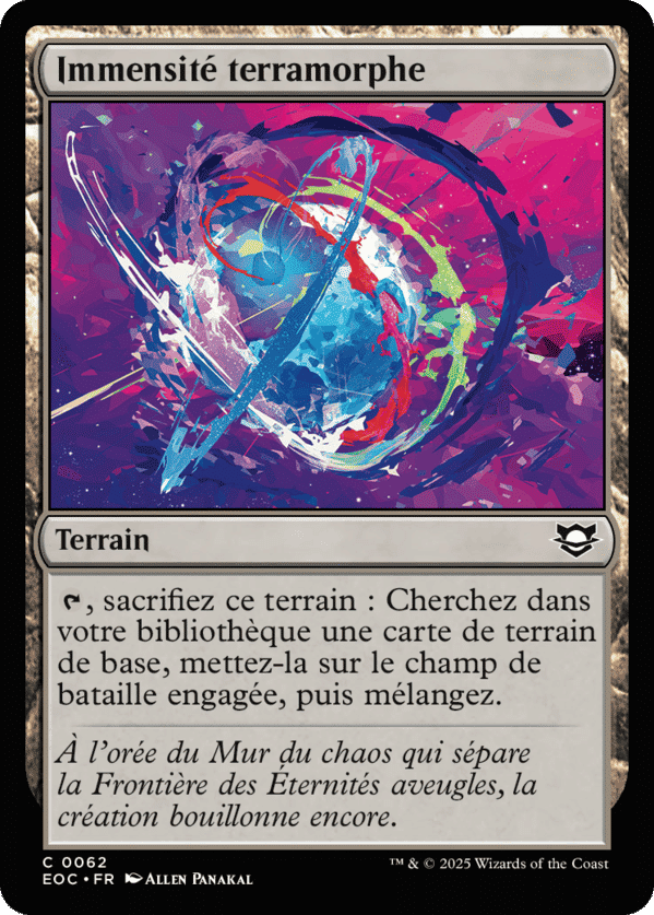 Immensité terramorphe — Edge of Eternities Commander — Magic: The Gathering