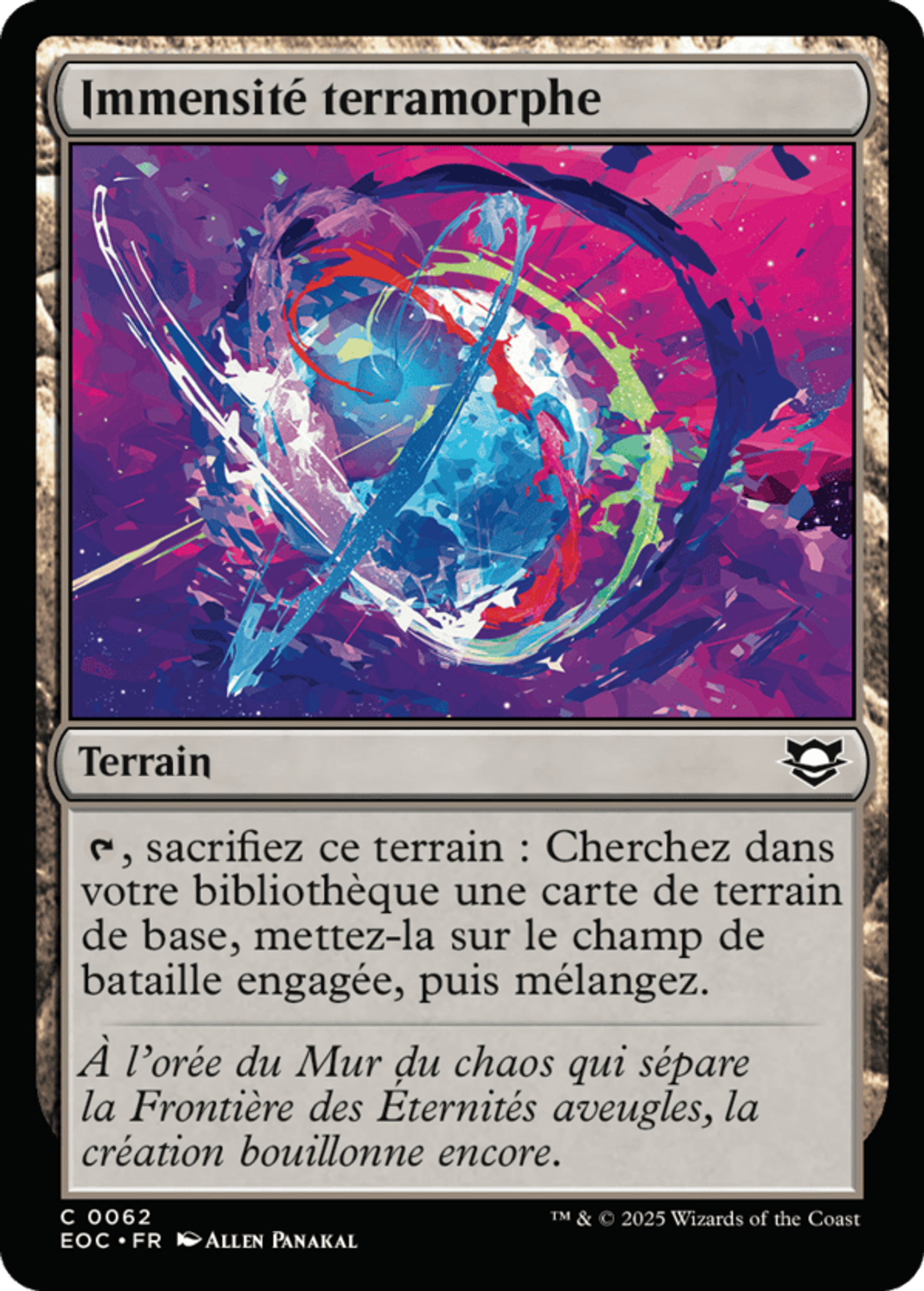 Immensité terramorphe — Edge of Eternities Commander — Magic: The Gathering