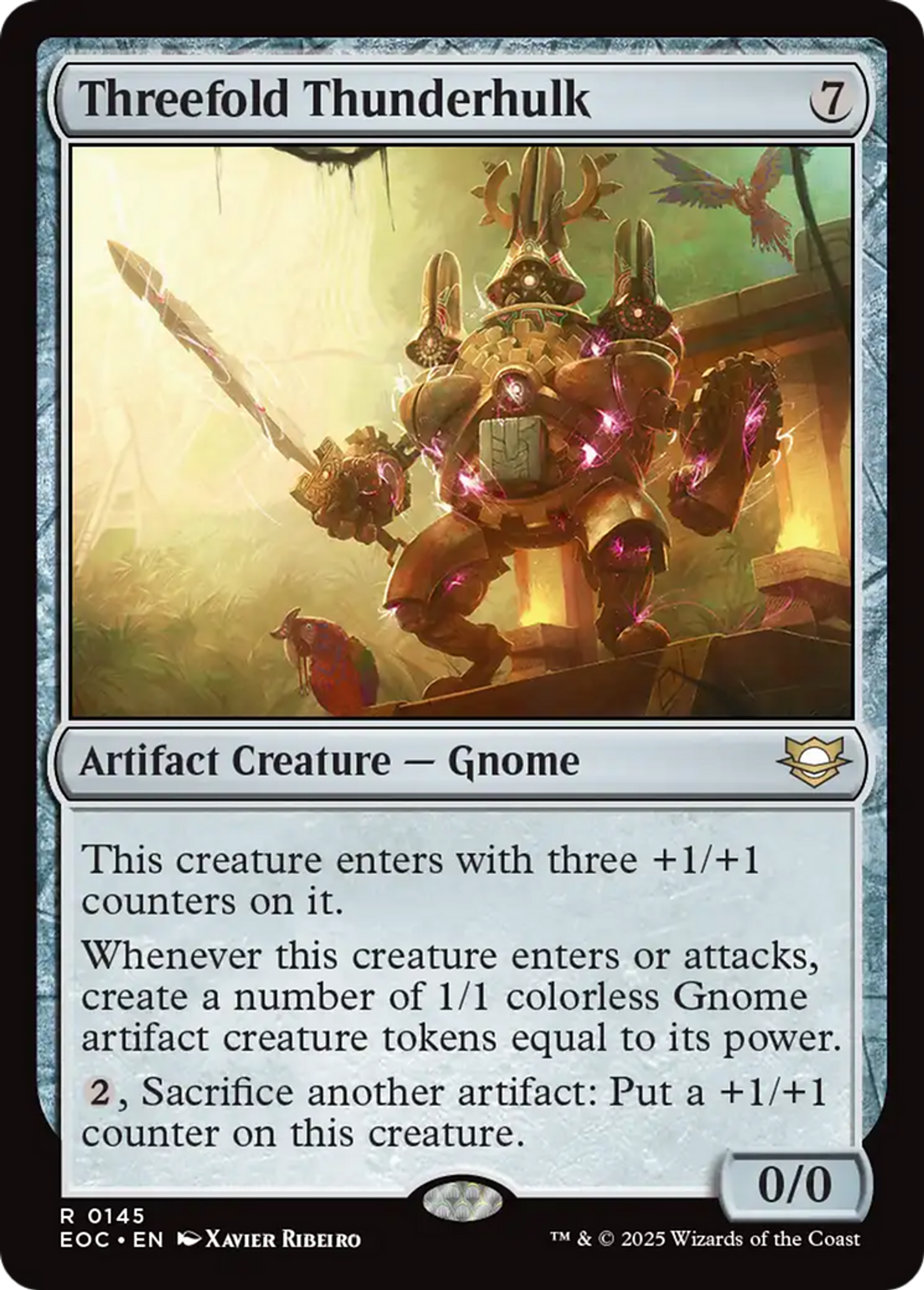 Threefold Thunderhulk — Edge of Eternities Commander — Magic: The Gathering