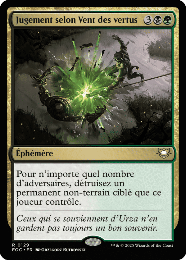 Jugement selon Vent des vertus — Edge of Eternities Commander — Magic: The Gathering