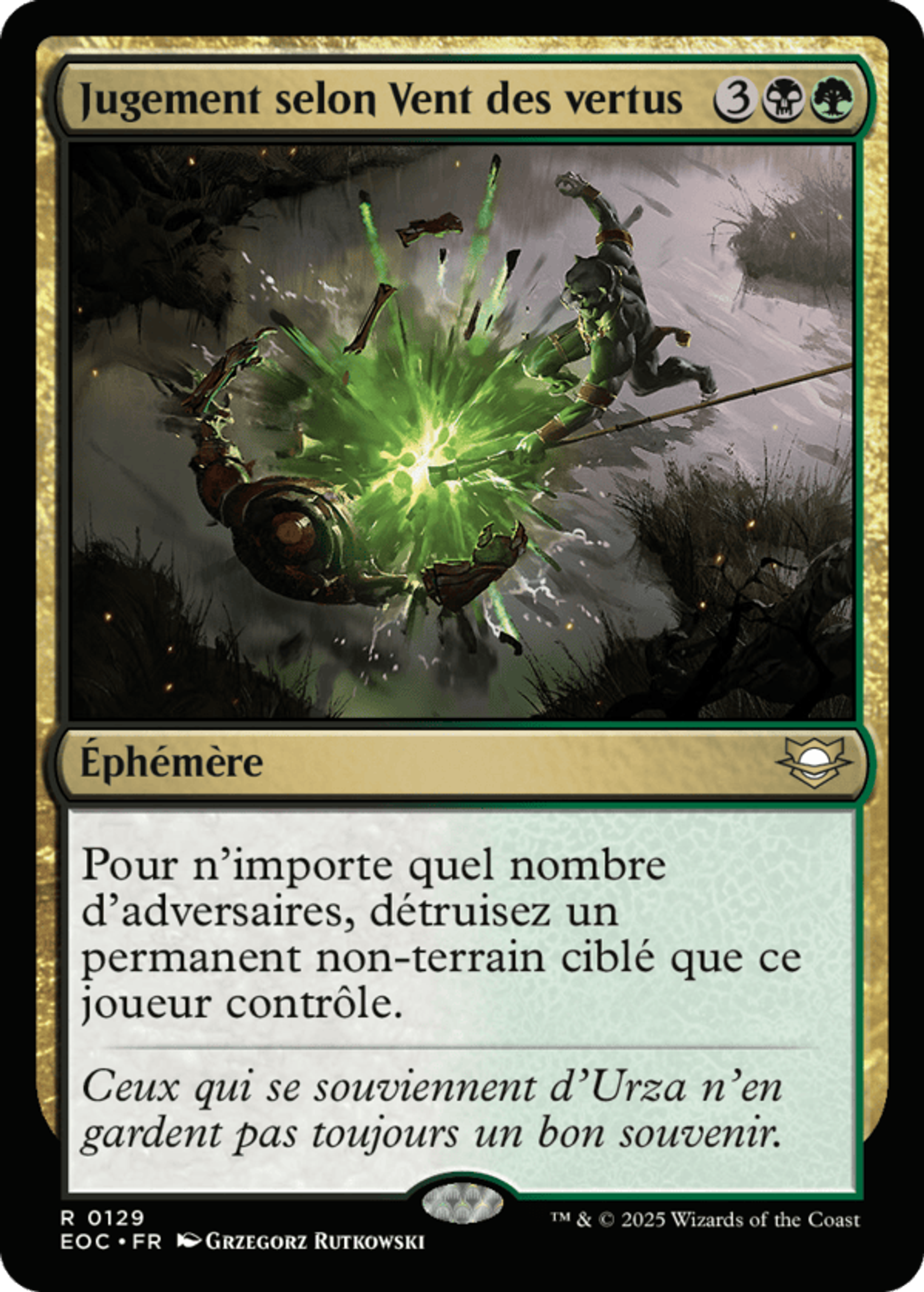 Jugement selon Vent des vertus — Edge of Eternities Commander — Magic: The Gathering