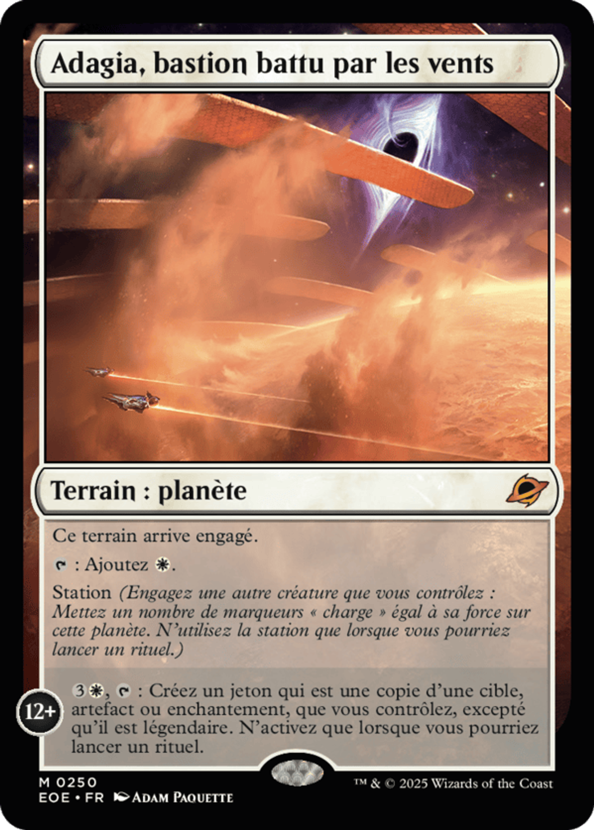 Adagia, bastion battu par les vents — Edge of Eternities — Magic: The Gathering