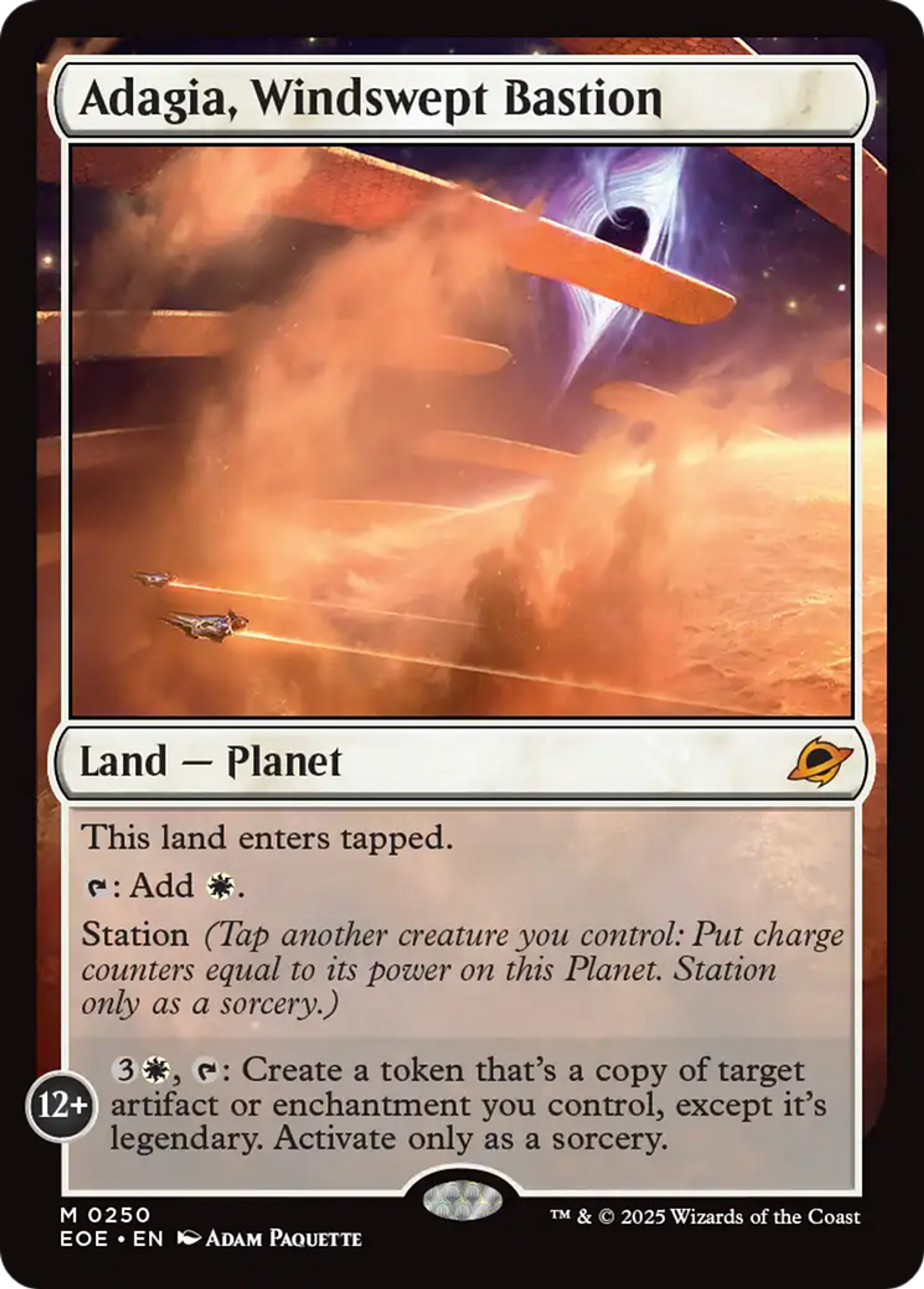 Adagia, bastion battu par les vents — Edge of Eternities — Magic: The Gathering