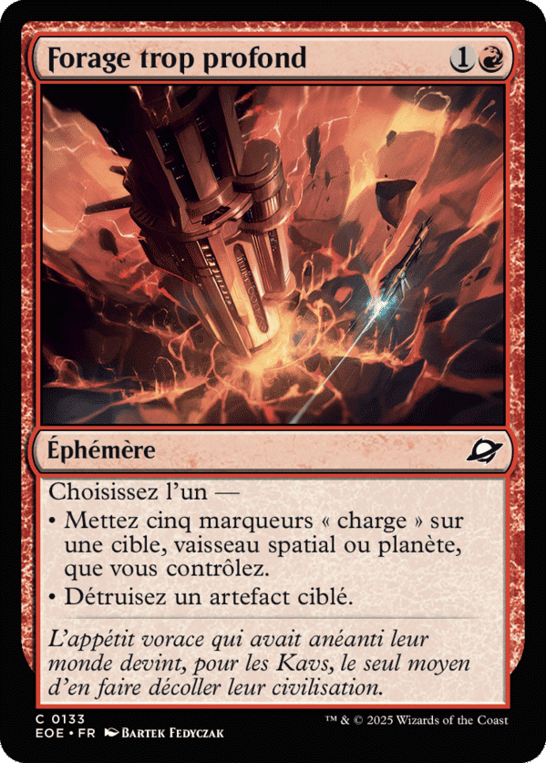 Forage trop profond — Edge of Eternities — Magic: The Gathering