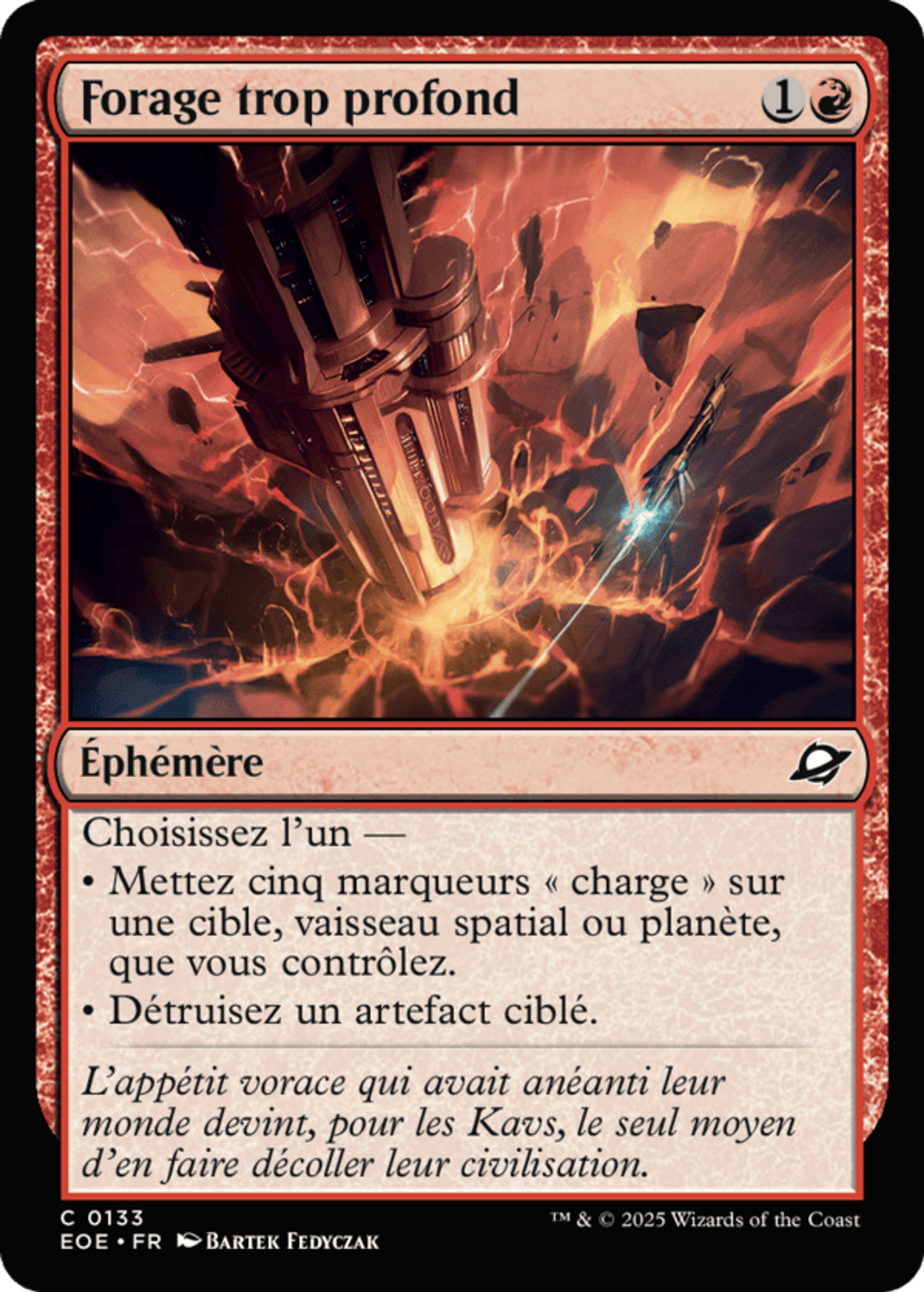 Forage trop profond — Edge of Eternities — Magic: The Gathering