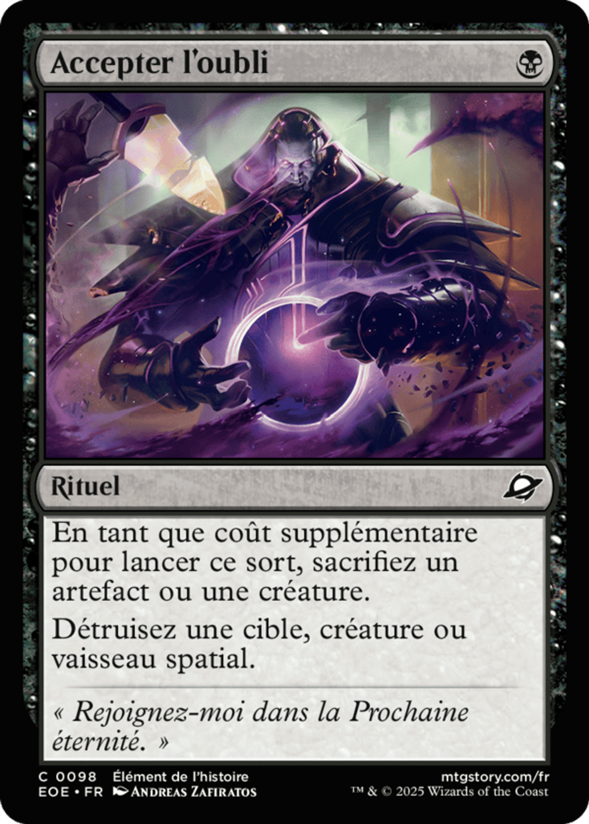 Accepter l'oubli — Edge of Eternities — Magic: The Gathering
