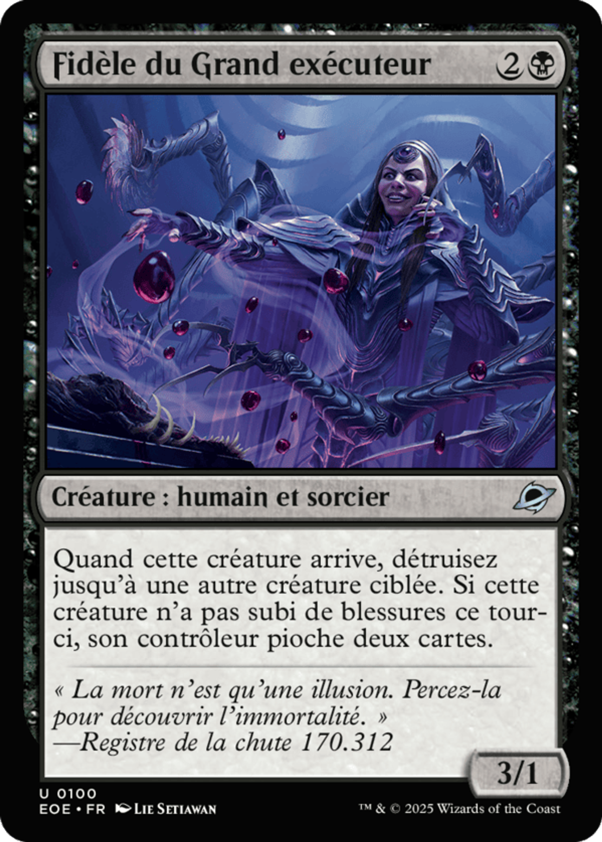 Fidèle du Grand exécuteur — Edge of Eternities — Magic: The Gathering