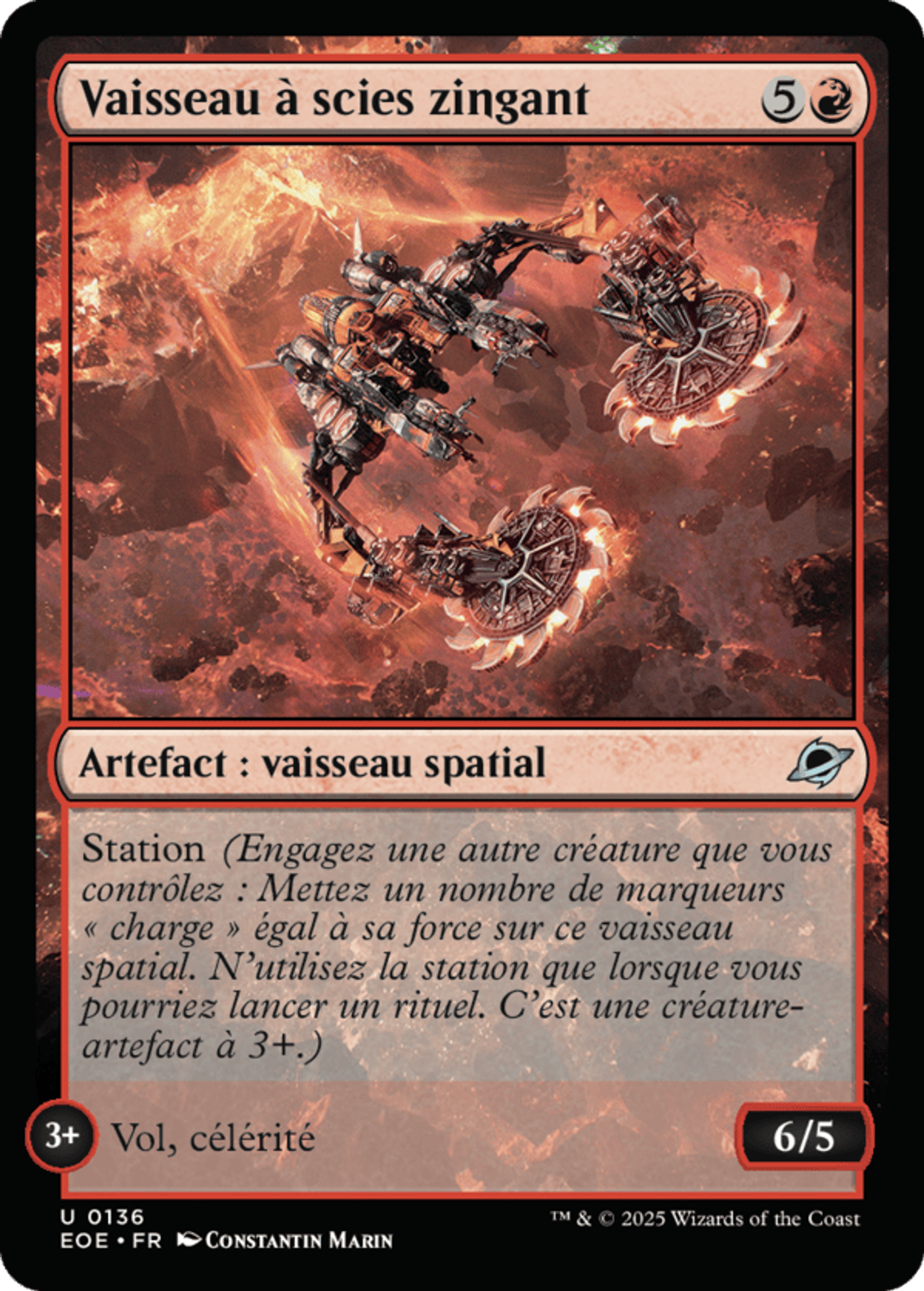 Vaisseau à scies zingant — Edge of Eternities — Magic: The Gathering