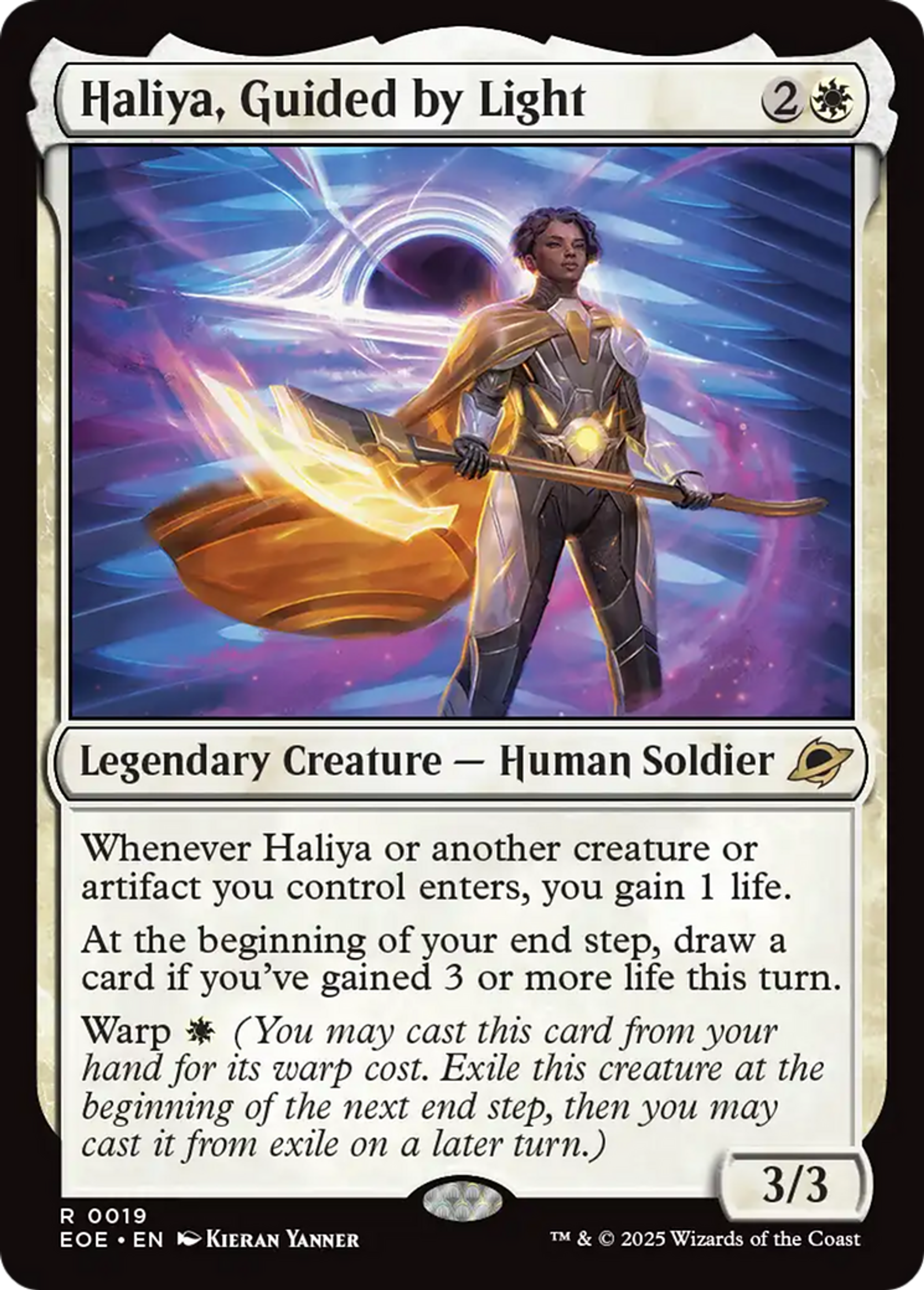 Haliya, guidée par la lumière — Edge of Eternities — Magic: The Gathering