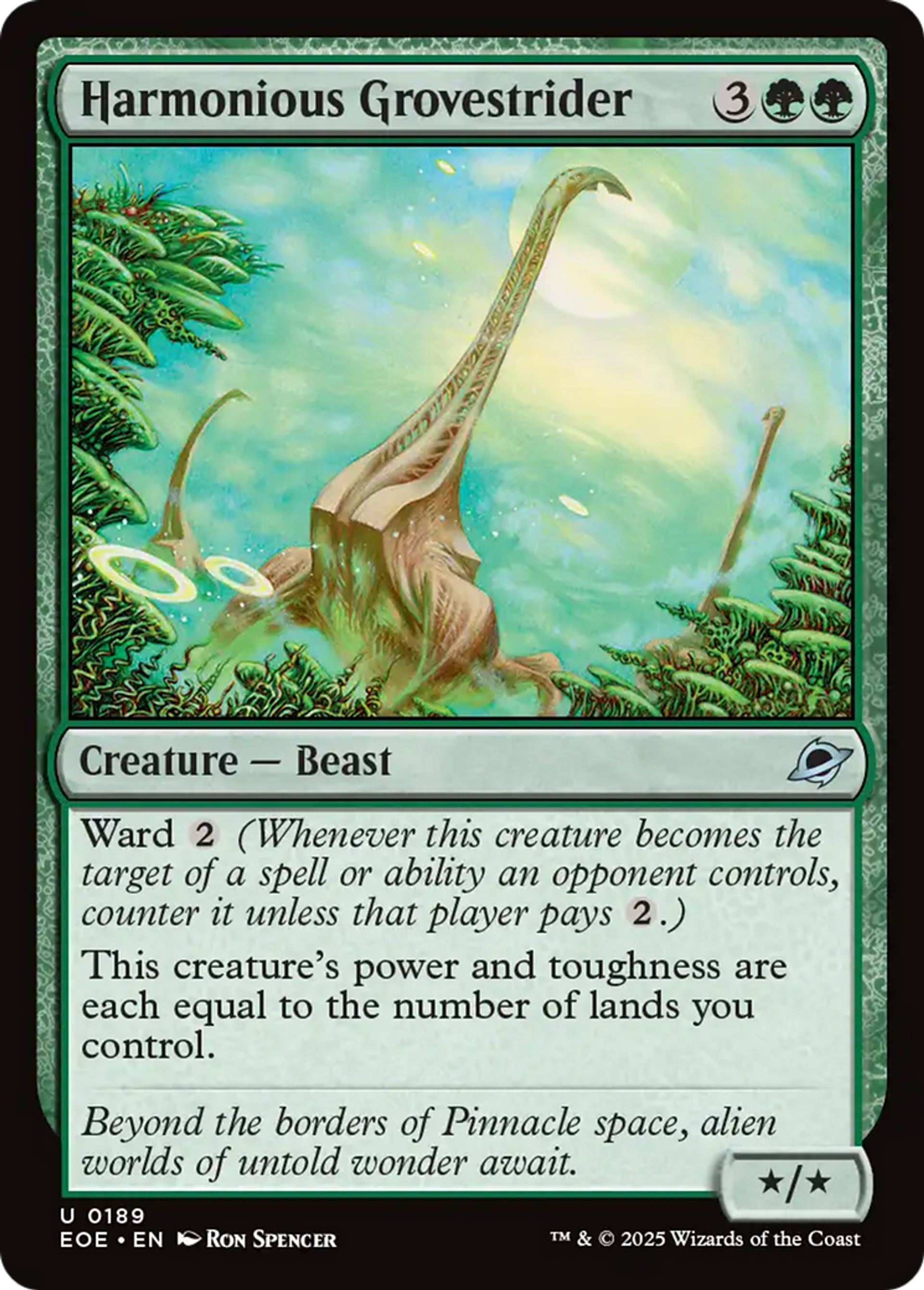 Harmonious Grovestrider — Edge of Eternities — Magic: The Gathering