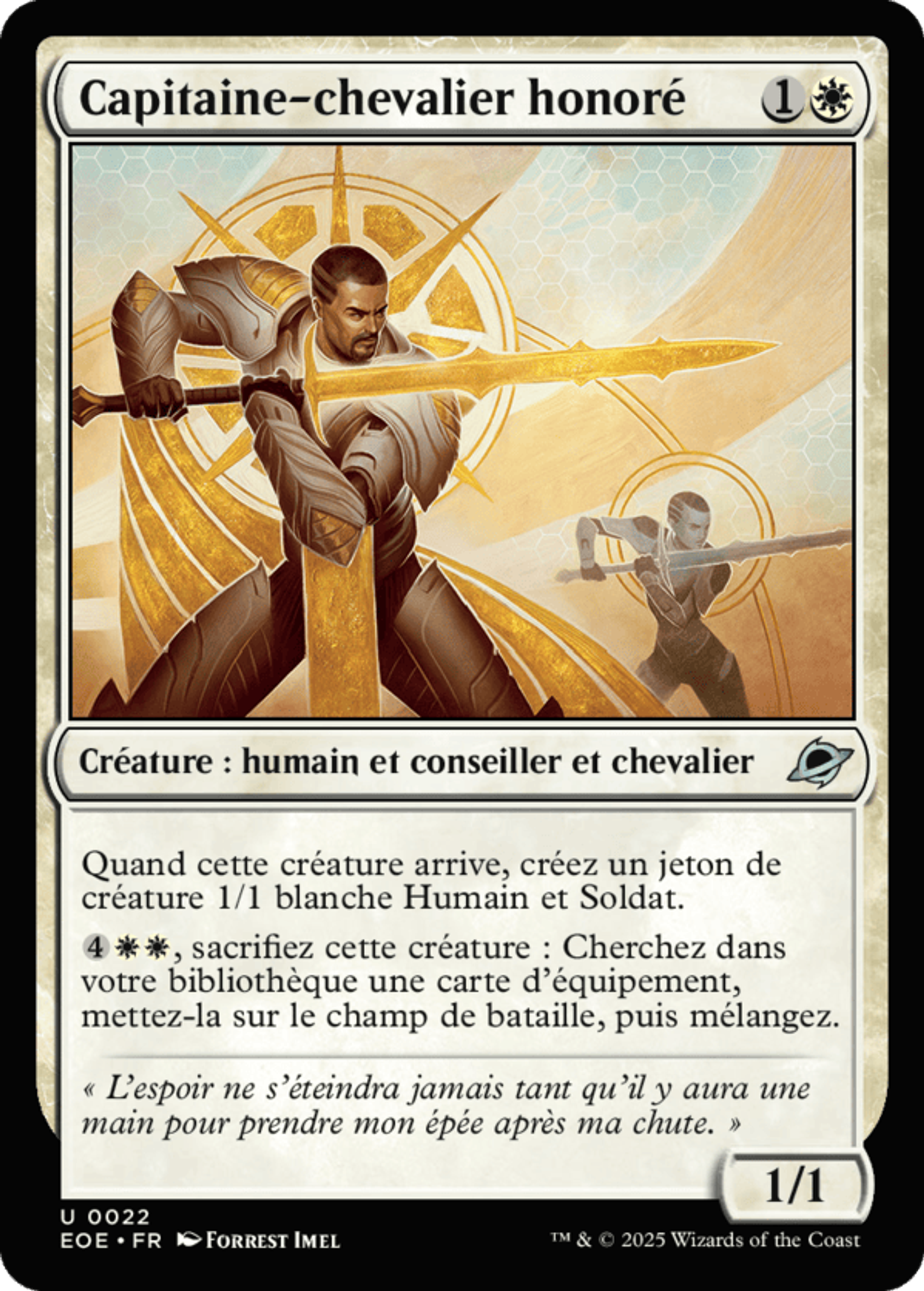 Capitaine-chevalier honoré — Edge of Eternities — Magic: The Gathering