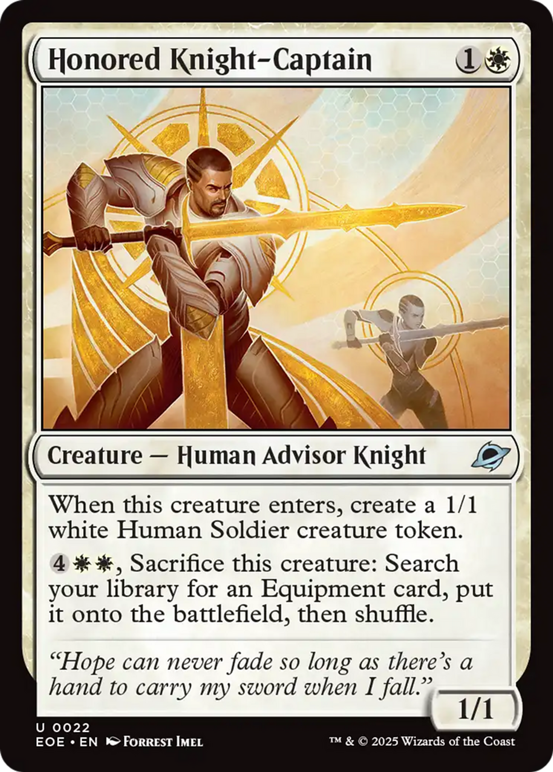 Capitaine-chevalier honoré — Edge of Eternities — Magic: The Gathering