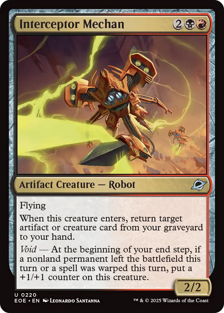 Interceptor Mechan — Edge of Eternities — Magic: The Gathering
