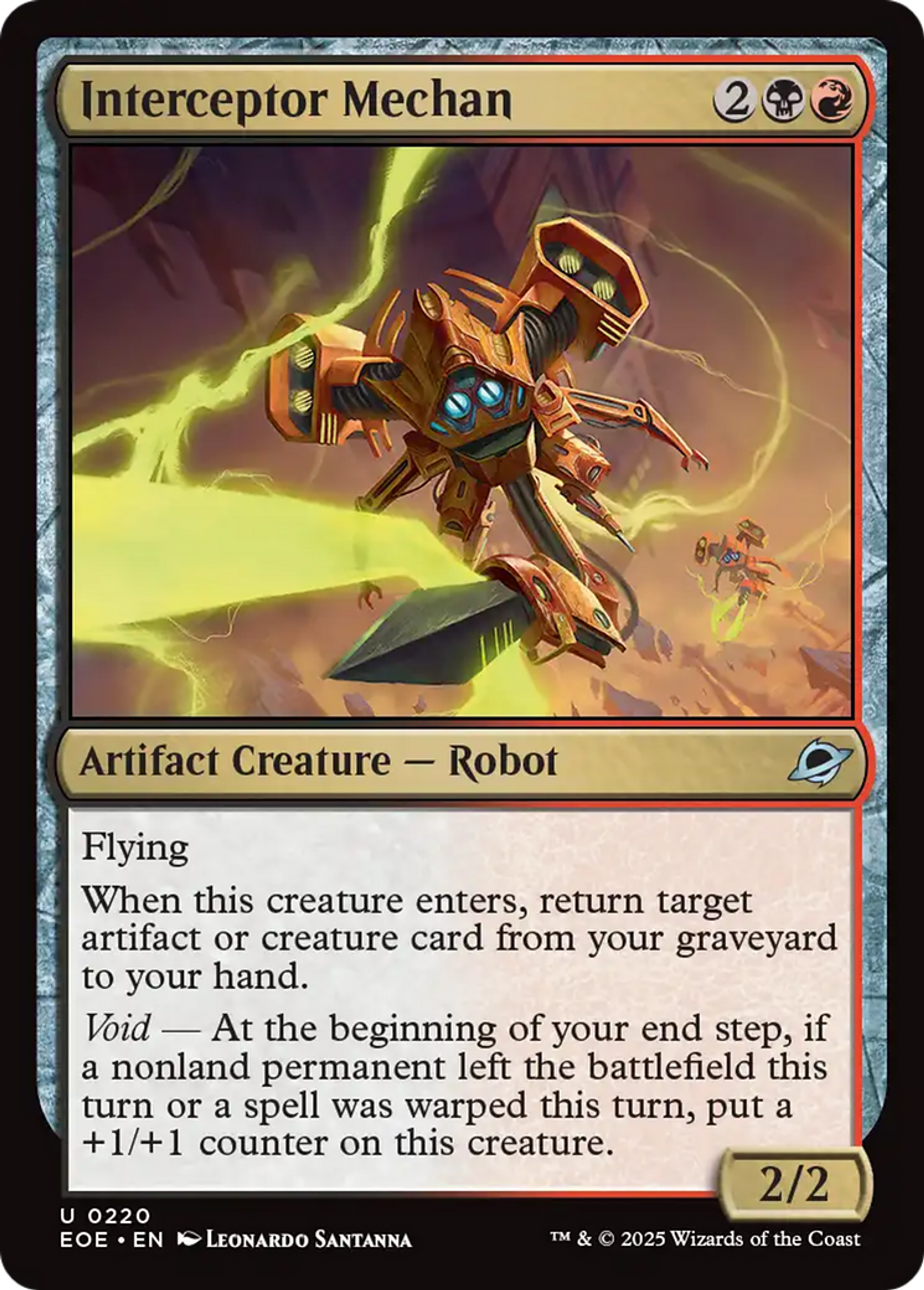 Intercepteur mécan — Edge of Eternities — Magic: The Gathering